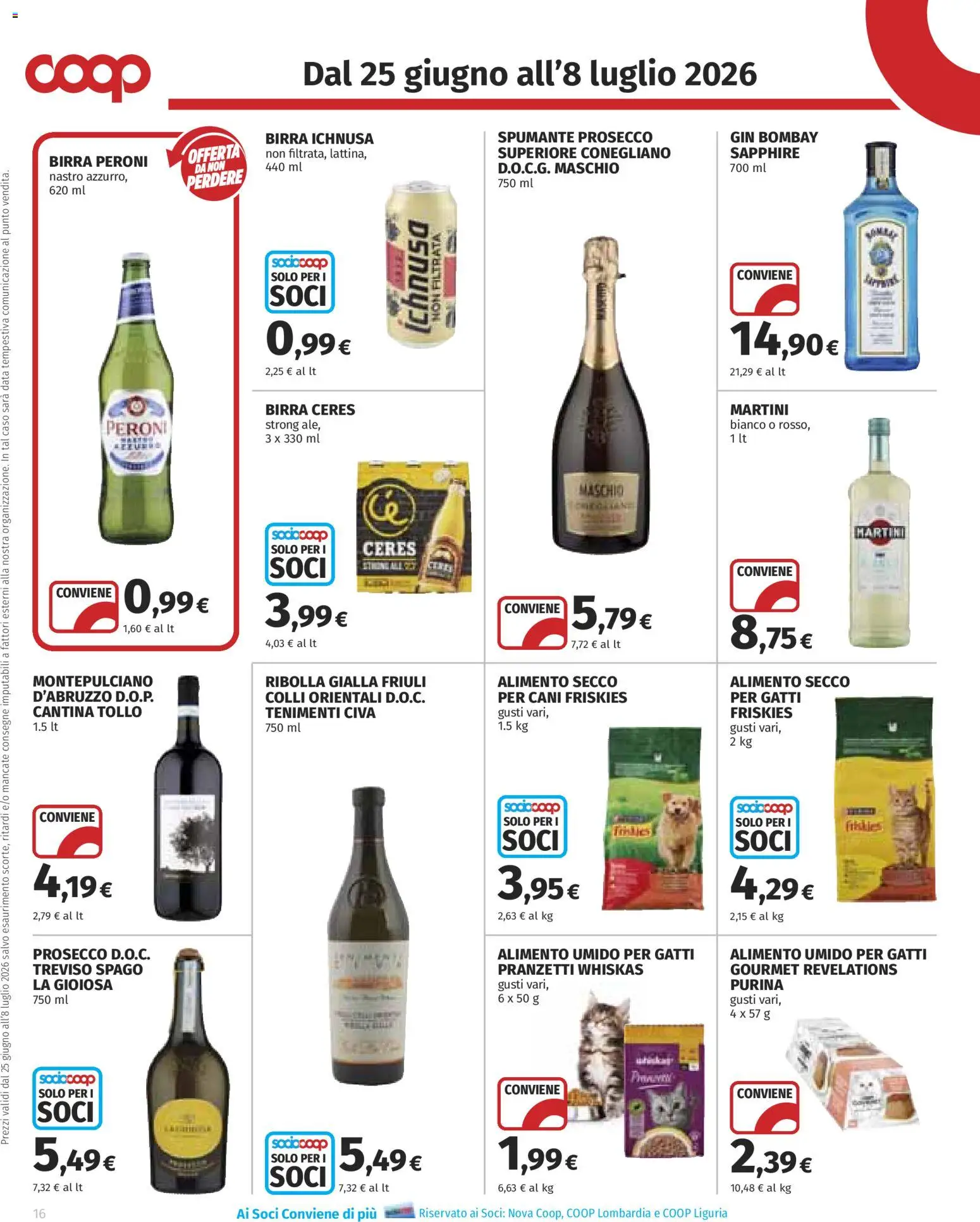 Volantino COOP del 25/06/2026 | Pagina: 16 | Prodotti: Prosecco, Data, Ceres, Spumante