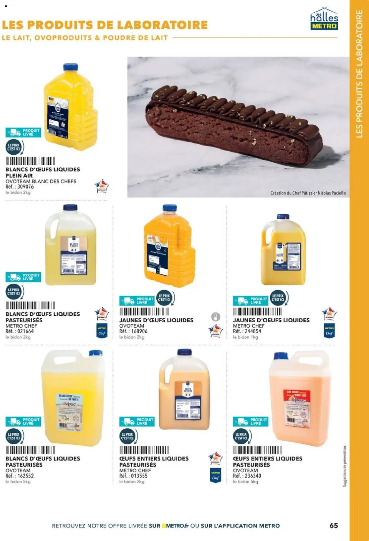 {H1} | Page: 65 | Produits: Poudre, Lait, Œufs, Livre