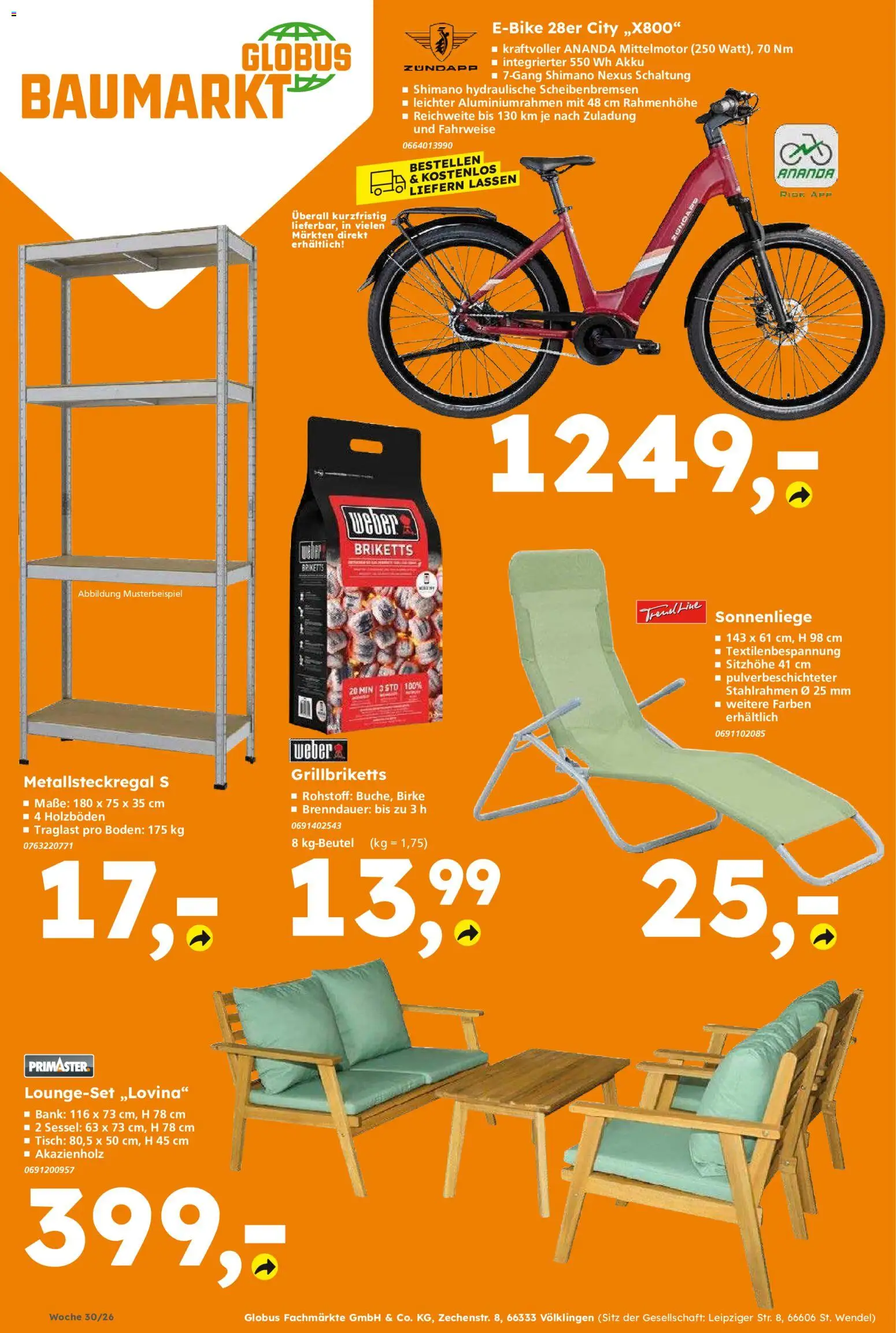 Globus Baumarkt Prospekt Schweinfurt – gültig ab 20.07.2026 | Seite: 8 | Produkte: Sessel, Tisch