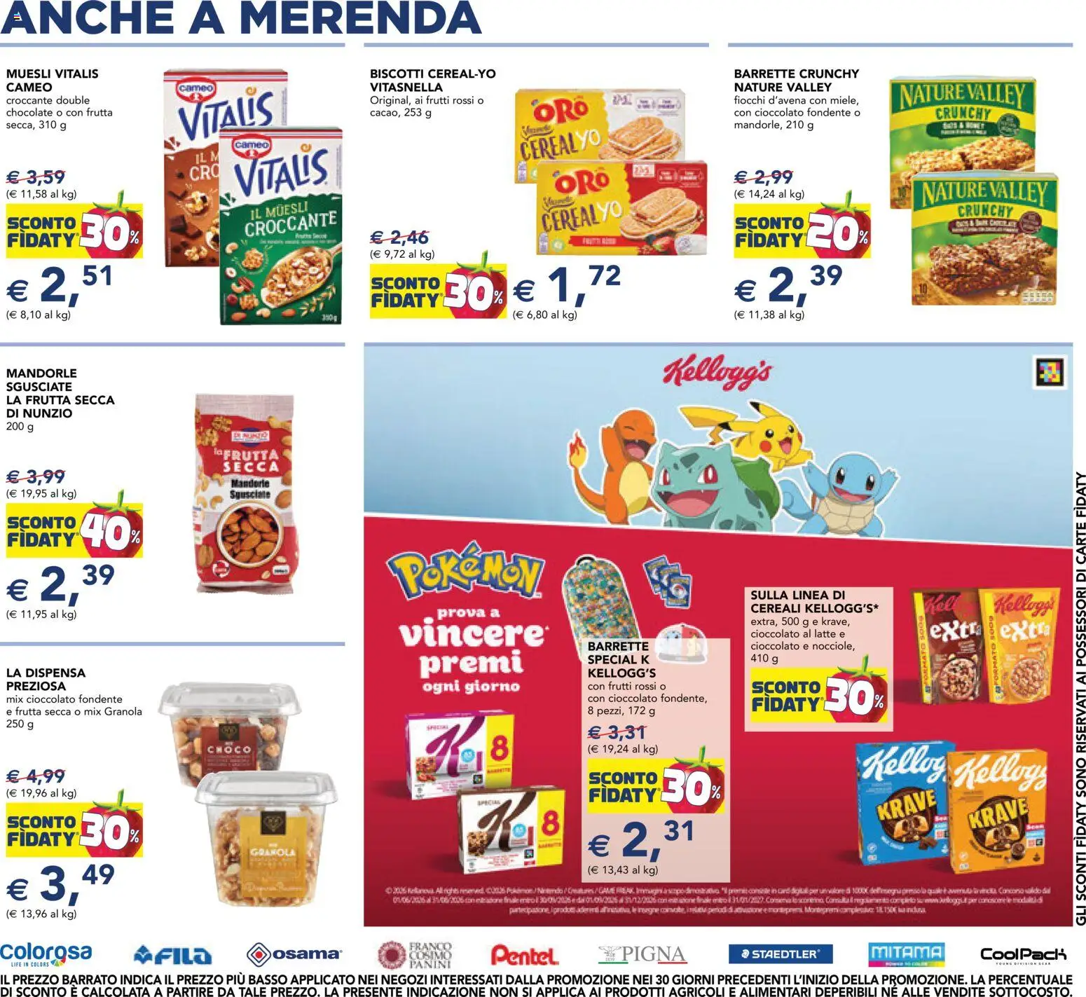Volantino Esselunga S del 24/08/2026 | Pagina: 19 | Prodotti: Cereali, Biscotti, Frutta, Fiocchi d'avena