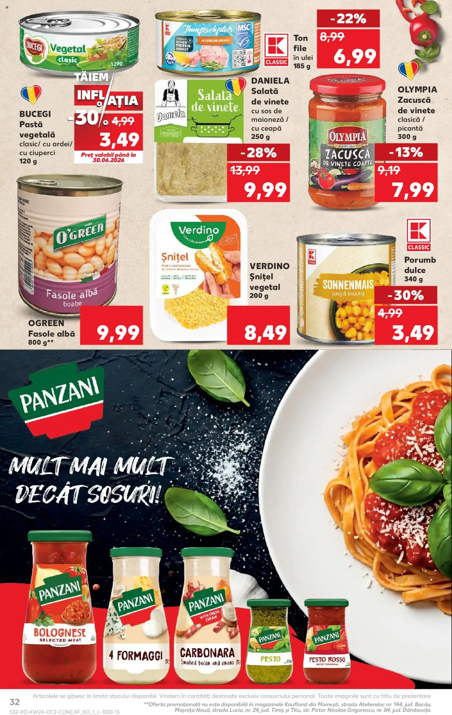 Noul catalog Kaufland – valabil de la 10.06.2026 | Pagină: 32 | Produse: Ulei, Salată, Porumb, Zacuscă