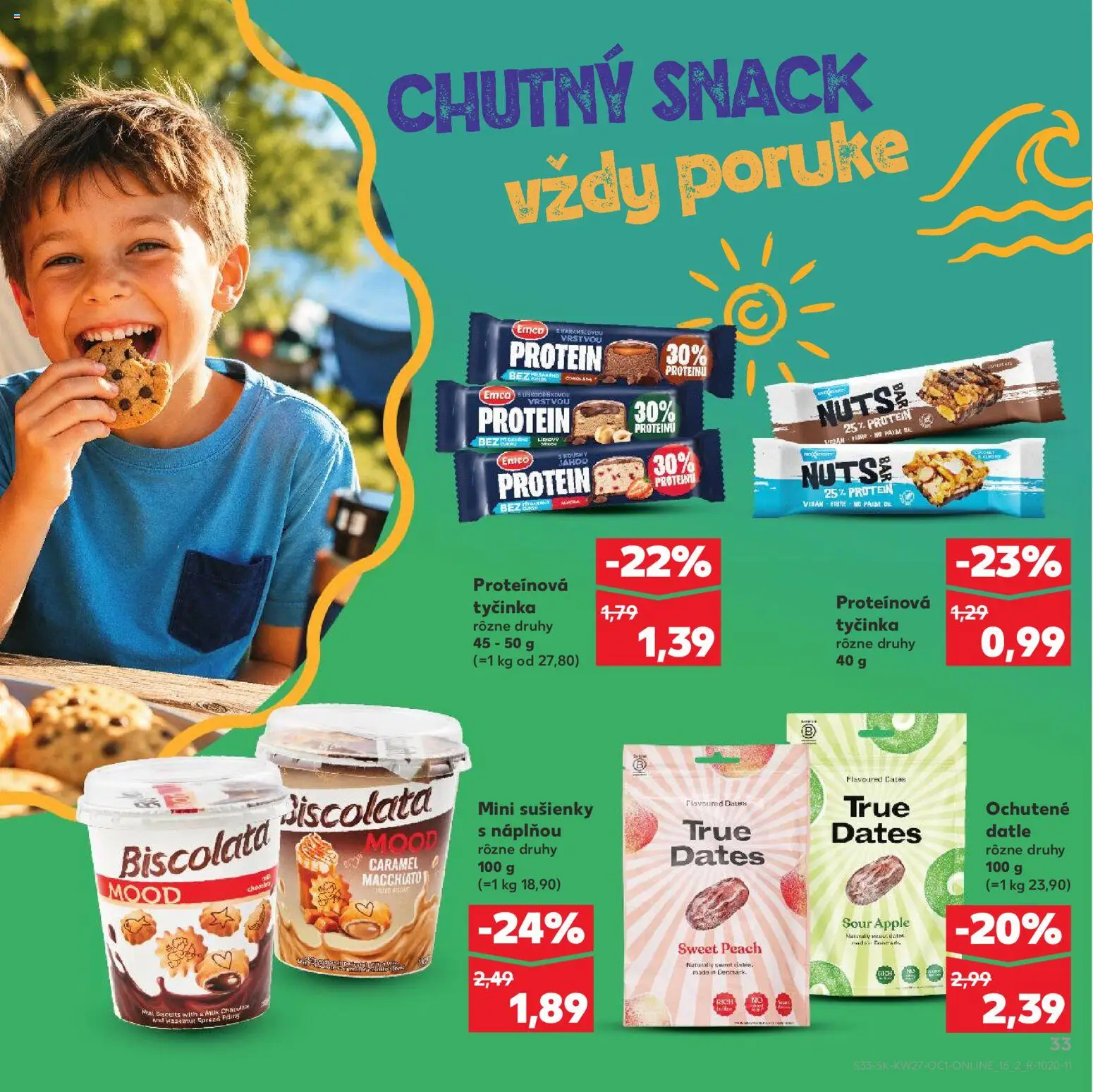Kaufland SK akciós ujság - amely érvényes a következő dátumtól: 2026.07.01. | Oldal: 33 | Termékek: Protein