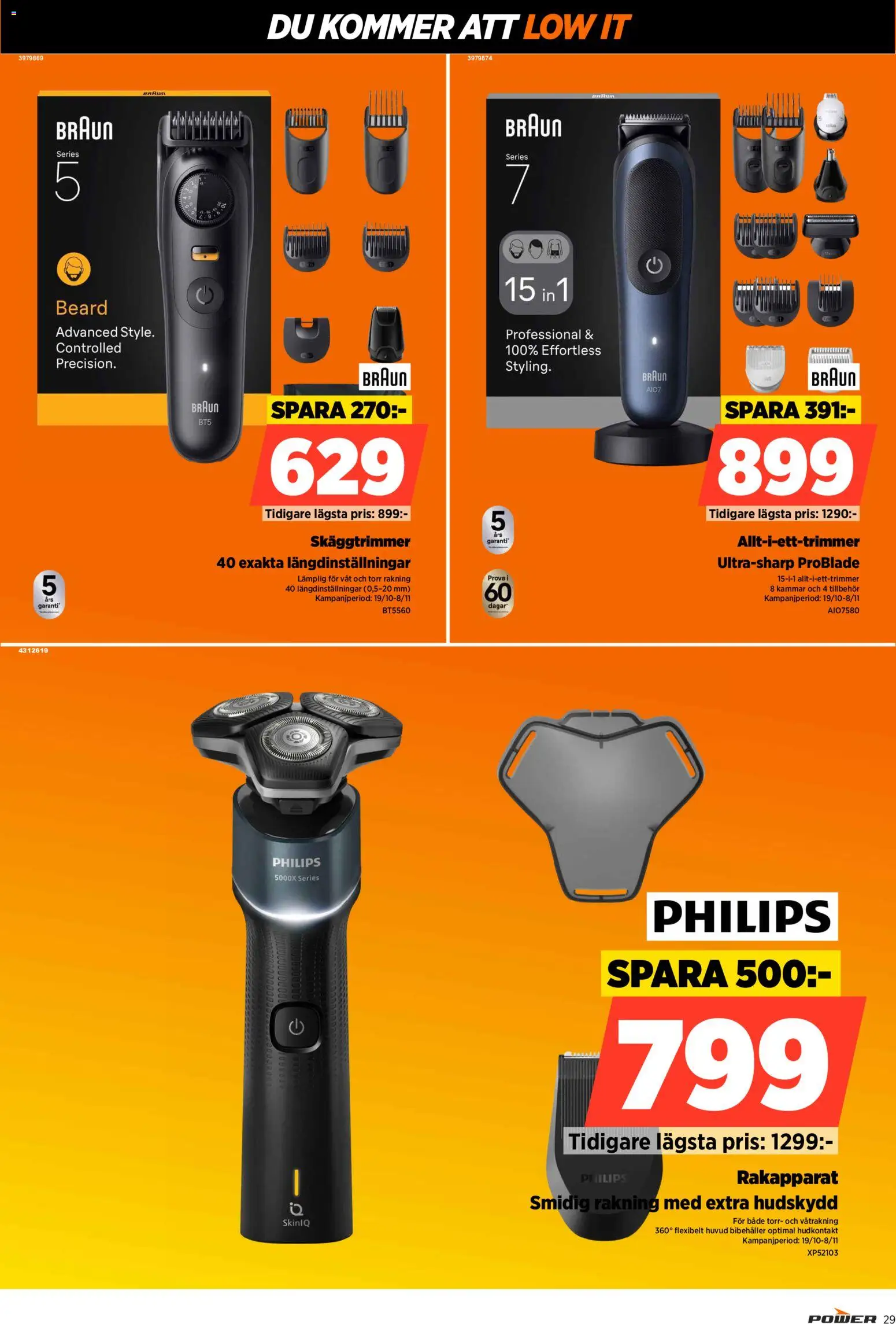Power reklamblad aktuell från 26/10/2026 | Sida: 29 | Produkter: Rakapparat, Tillbehör, Skäggtrimmer