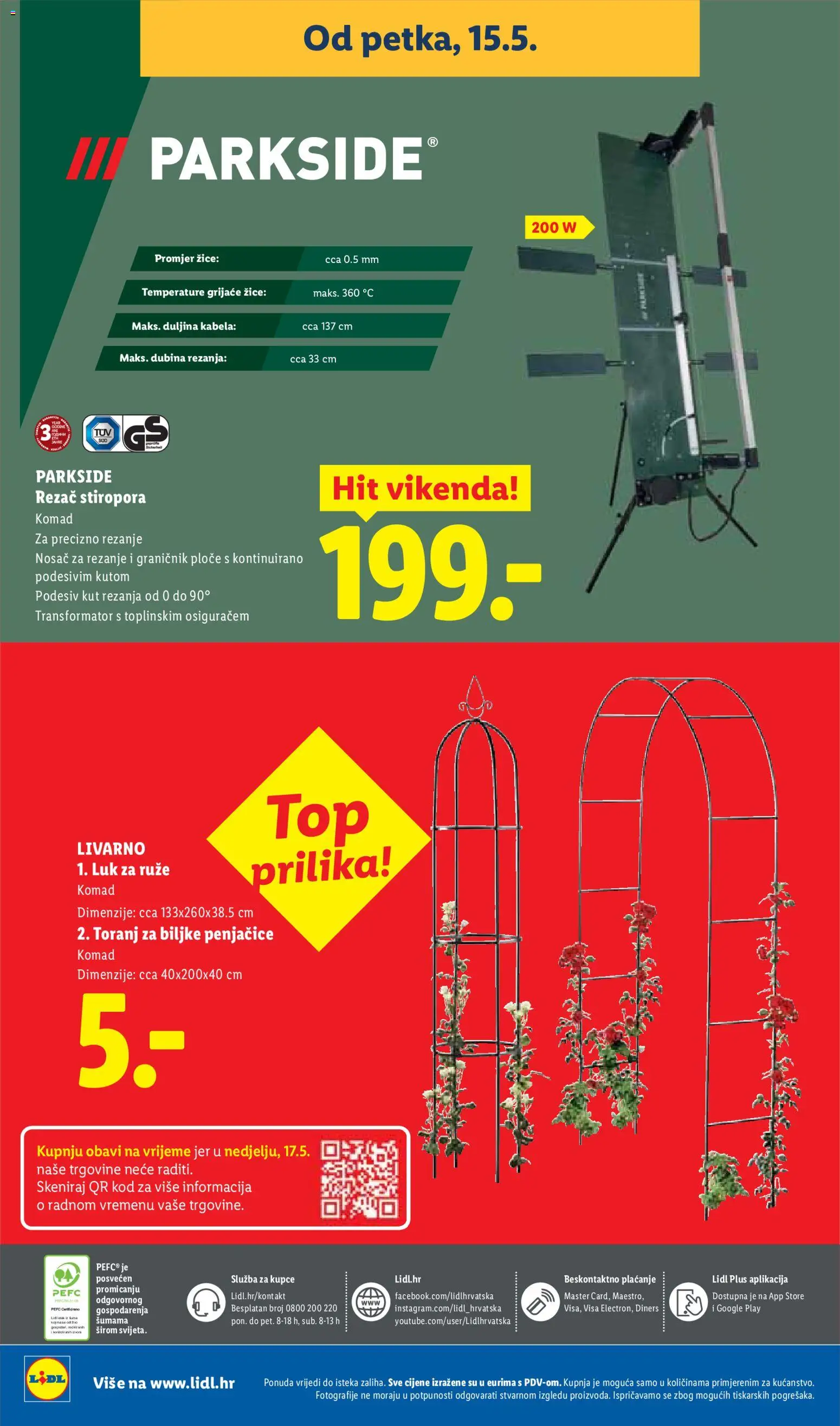 Lidl katalog | vrijedi od 11.05.2026 | Stranica: 68 | Proizvodi: Luk, Rezač, Parkside