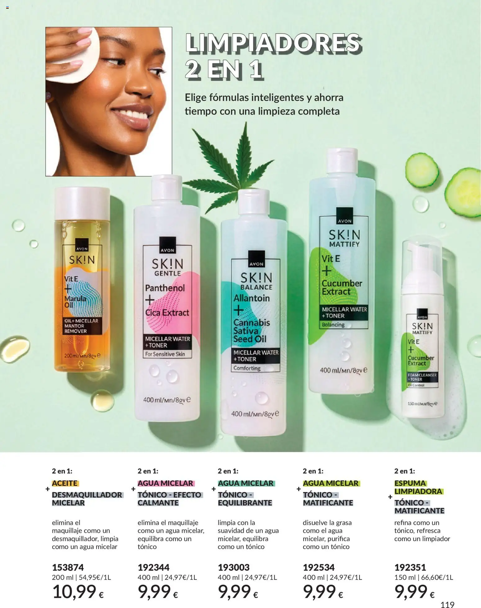 Catálogo AVON campaña 6 │ válido desde el 01.06.2026 | Página: 119 | Productos: Maquillaje, Agua micelar, Desmaquillador, Tónico matificante