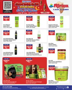 Africa Cash & Carry specials catalogue – valid from 28.05.2026 | Page: 61 | Products: Detergente líquido, Oil, Stock, Relaxer