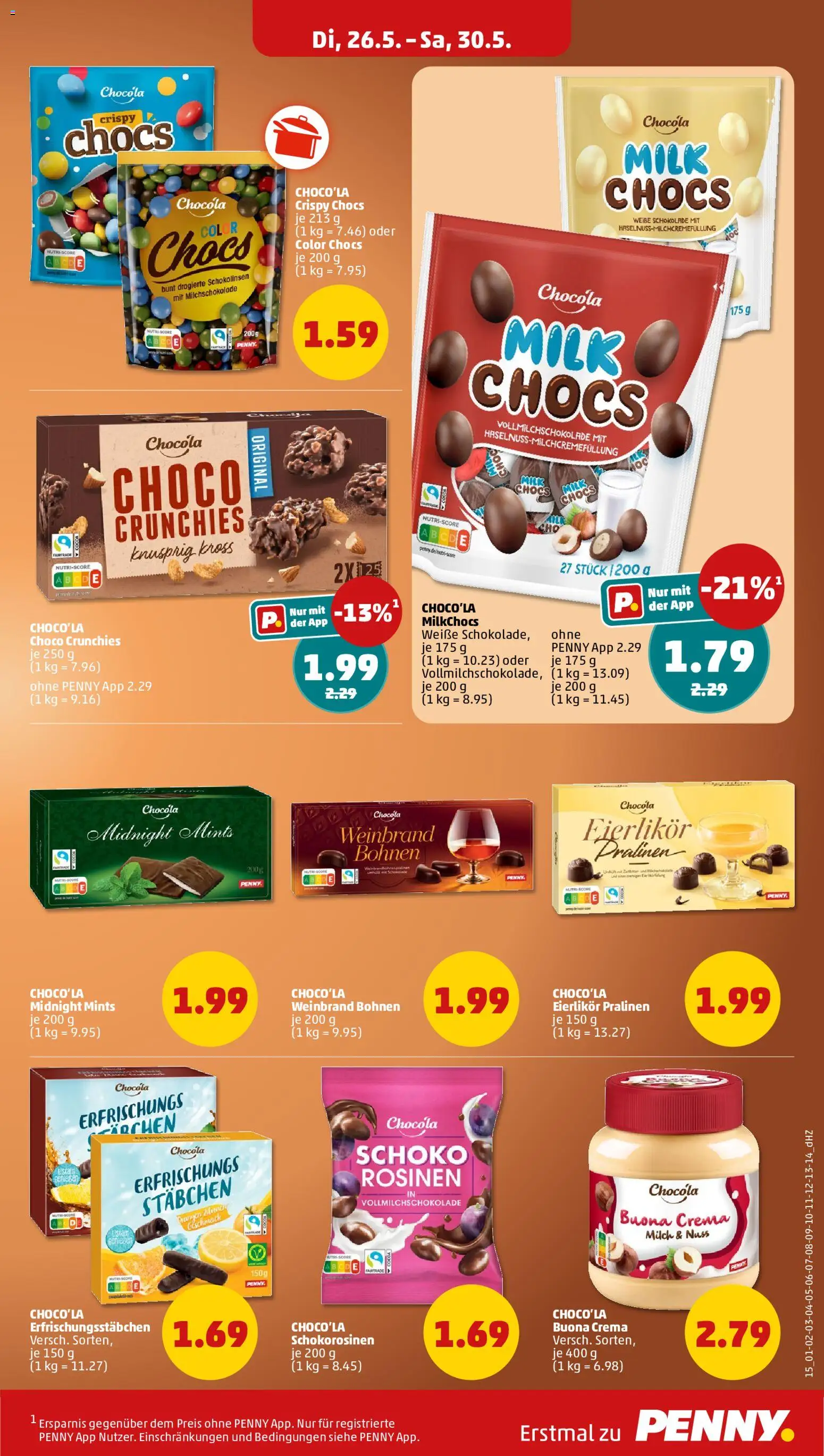Penny Prospekt – gültig ab 26.05.2026 | Seite: 17 | Produkte: Schokolade, Rosinen