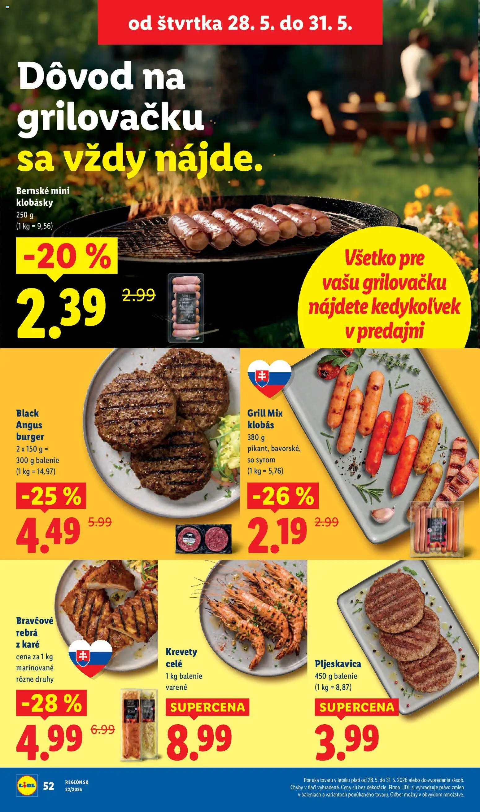 Nové Lidl akcie – leták je platný od 25.05.2026 | Strana: 72 | Produkty: Krevety