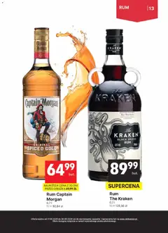 Pogląd oferty "Delikatesy Centrum gazetka - DeliBarek" - ważna od 17.09.2026 | Strona: 13 | Produkty: Rum Captain Morgan, Captain Morgan, Rum
