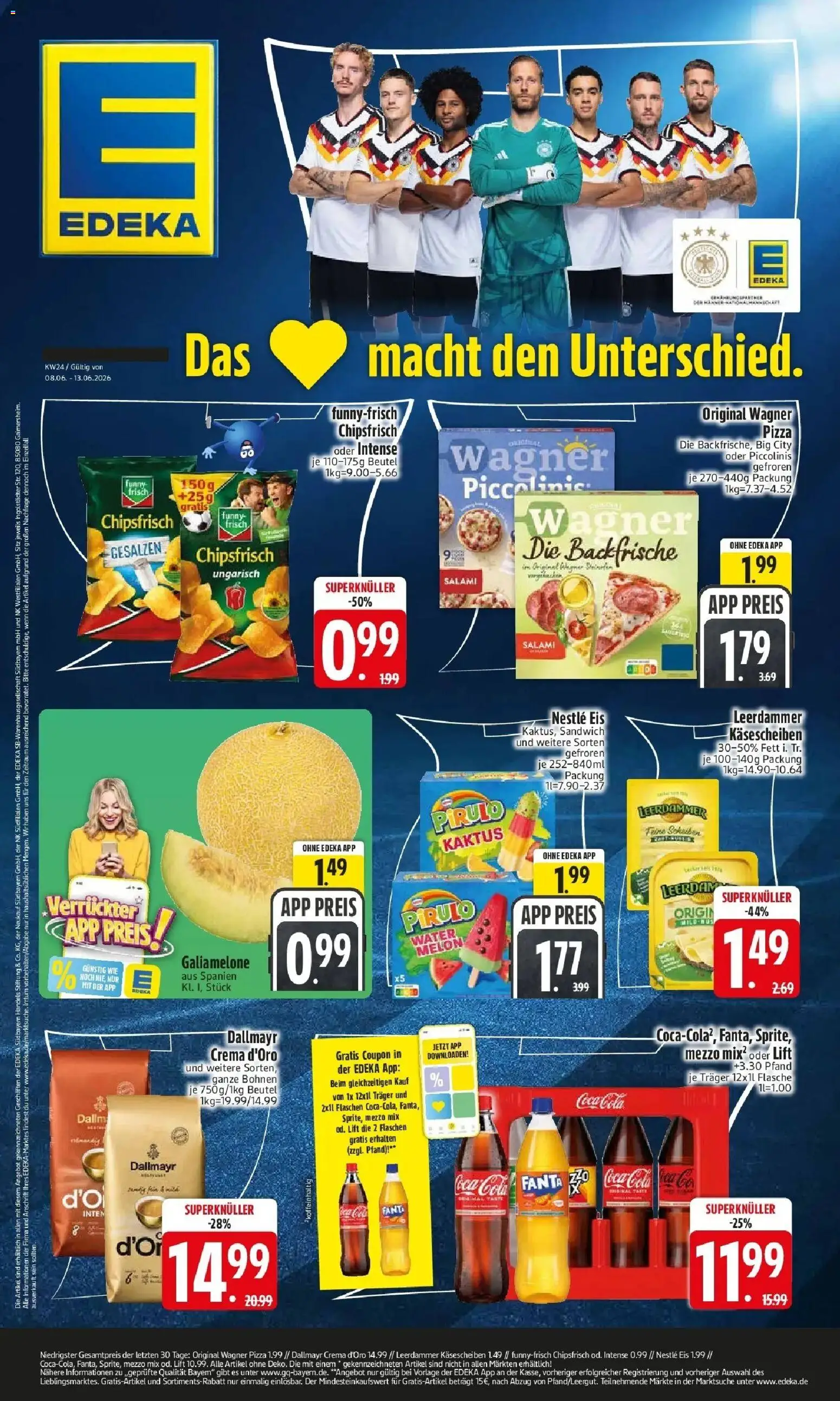 Edeka prospekt Neusäß-Steppach – gültig ab 08.06.2026 | Seite: 1 | Produkte: Fanta, Dallmayr, Piccolinis, Salami