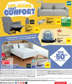 Conforama - Prévisualisation de Conforama catalogue valide à partir de 14.04.2026 | Page: 3 | Produits: Brosse, Matelas, Oreiller, Canapé