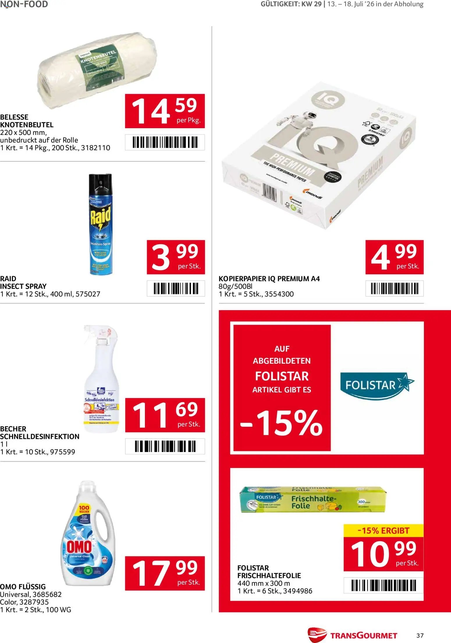 Transgourmet Flugblatt gültig ab 13.07.2026 | Seite: 37