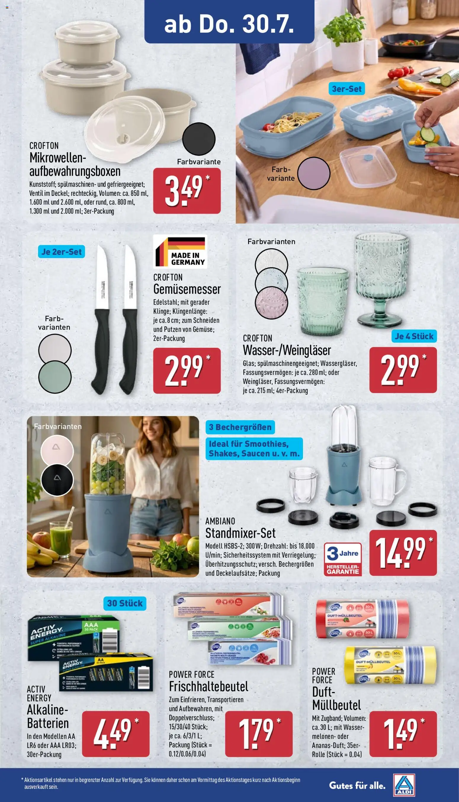Aldi Ausblick – gültig ab 27.07.2026 | Seite: 13 | Produkte: Batterien, Energy, Duft, Wasser