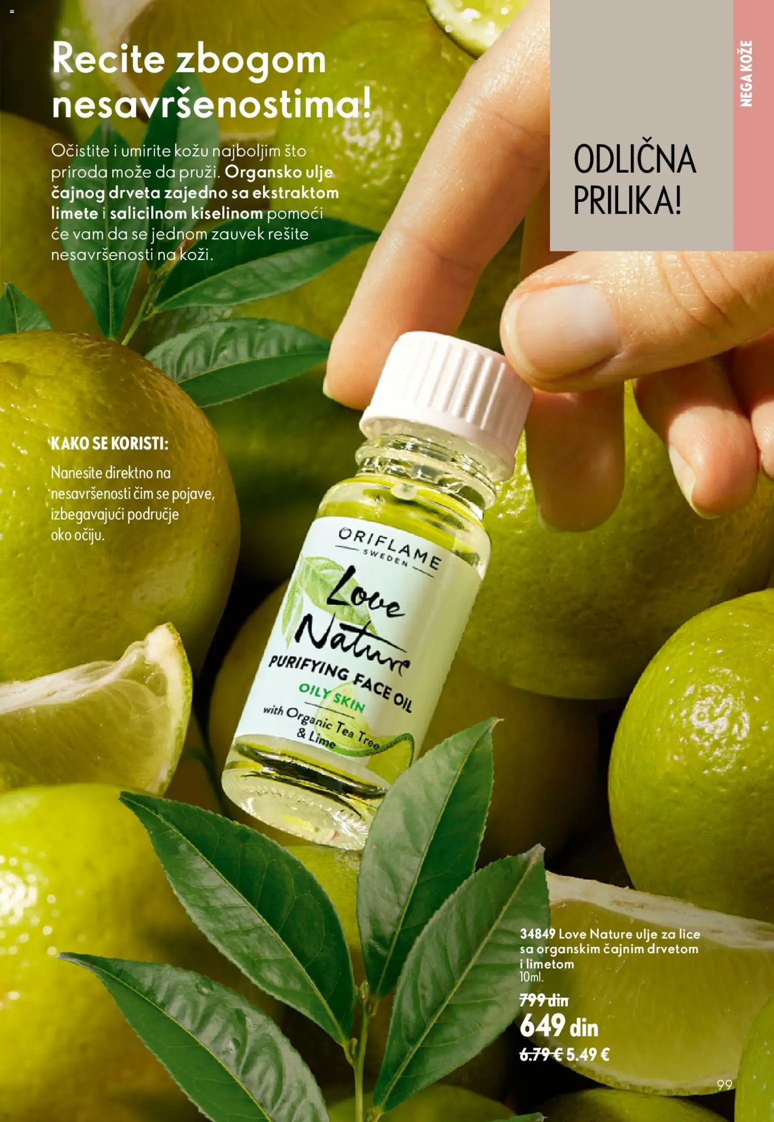 Oriflame katalog - važi od 26.08.2026 | Strana: 99 | Proizvode: Sto, Ulje