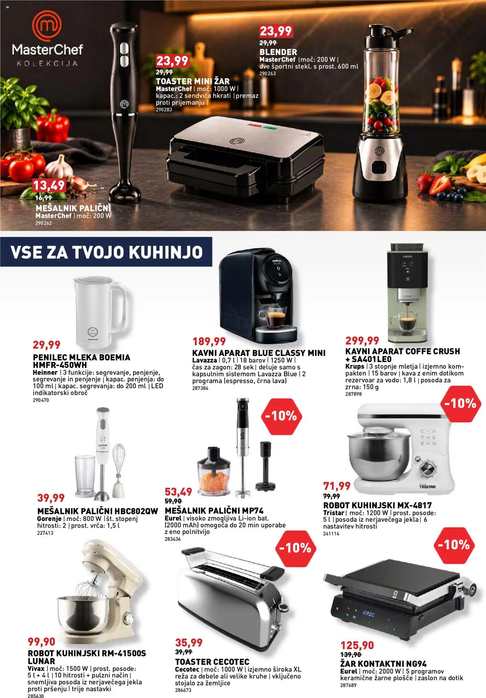 Novi Inpos katalog ponudbe – veljaven od 08.10.2026 | Stran: 12 | Izdelki: Mesalnik, Zar, Toaster, Kava