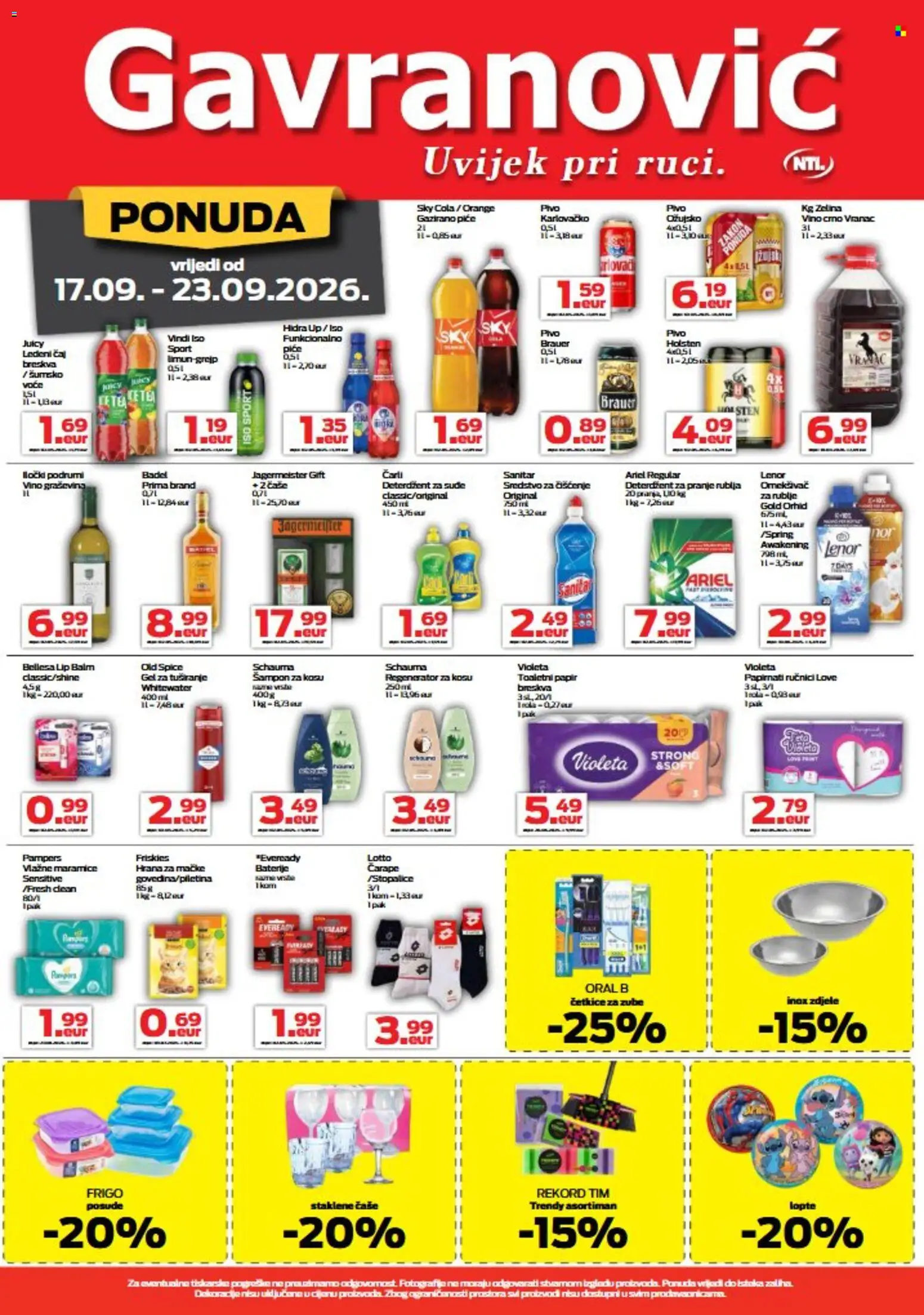Gavranović katalog | vrijedi od 17.09.2026 | Stranica: 4 | Proizvodi: Čaj, Vranac, Violeta, Posuđe