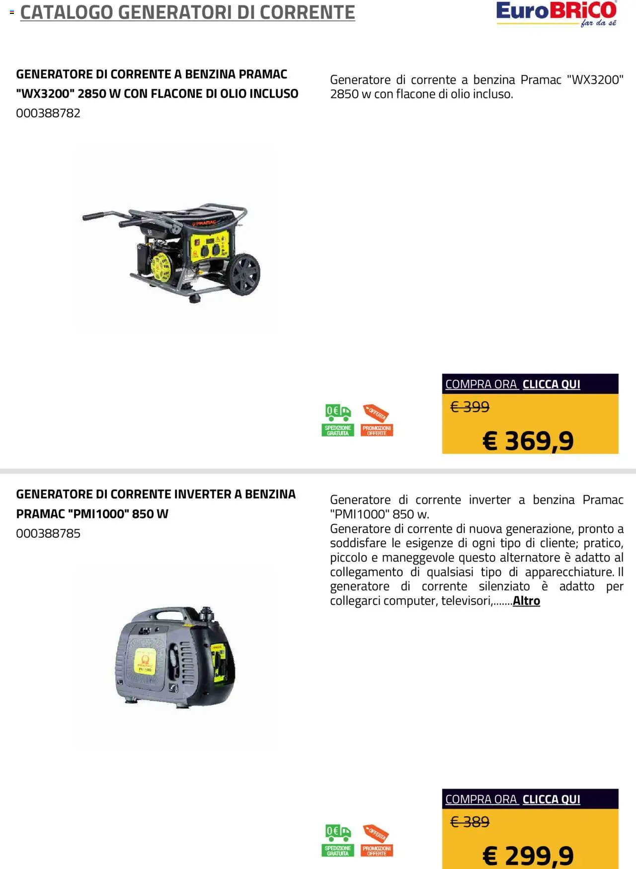 Volantino Eurobrico del 23.07.2025 | Pagina: 4 | Prodotti: Olio, Generatore