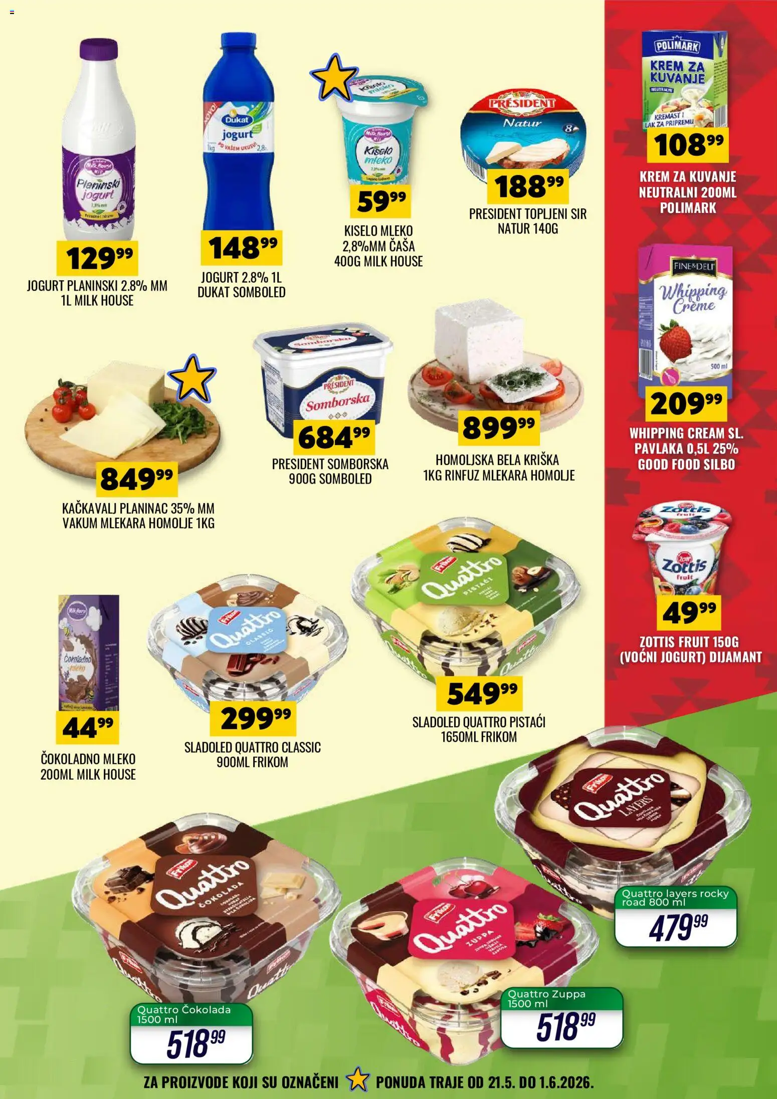 Tekijanka katalog - važi od 20.05.2026 | Strana: 5 | Proizvode: Čokoladno mleko, Sladoled, Jogurt, Topljeni sir