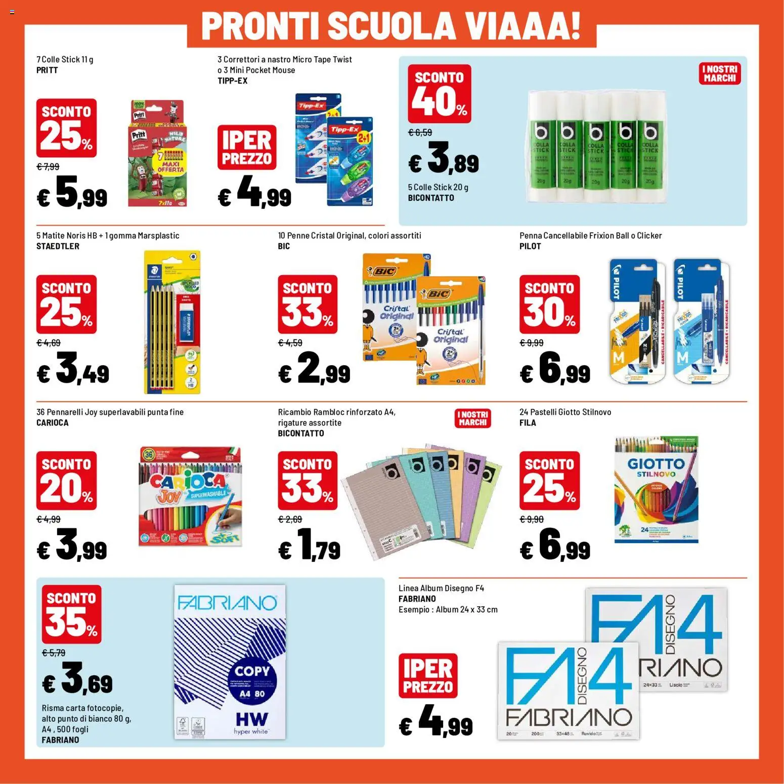 Volantino Iper del 31/08/2026 | Pagina: 42 | Prodotti: Mouse, Pennarelli, Pastelli, Penne