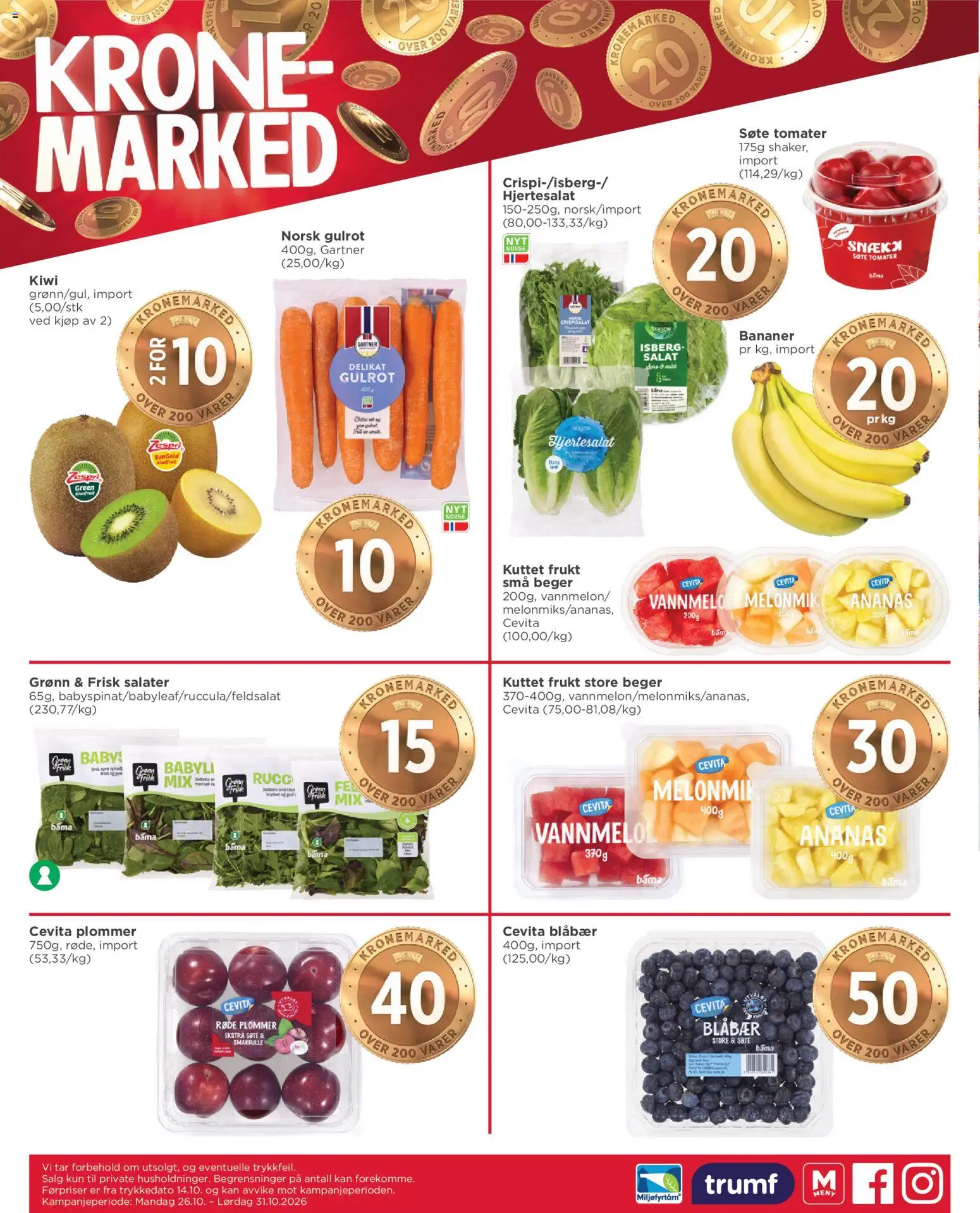 {H1} | Side: 8 | Produkter: Bananer, Salat, Ved, Crispisalat