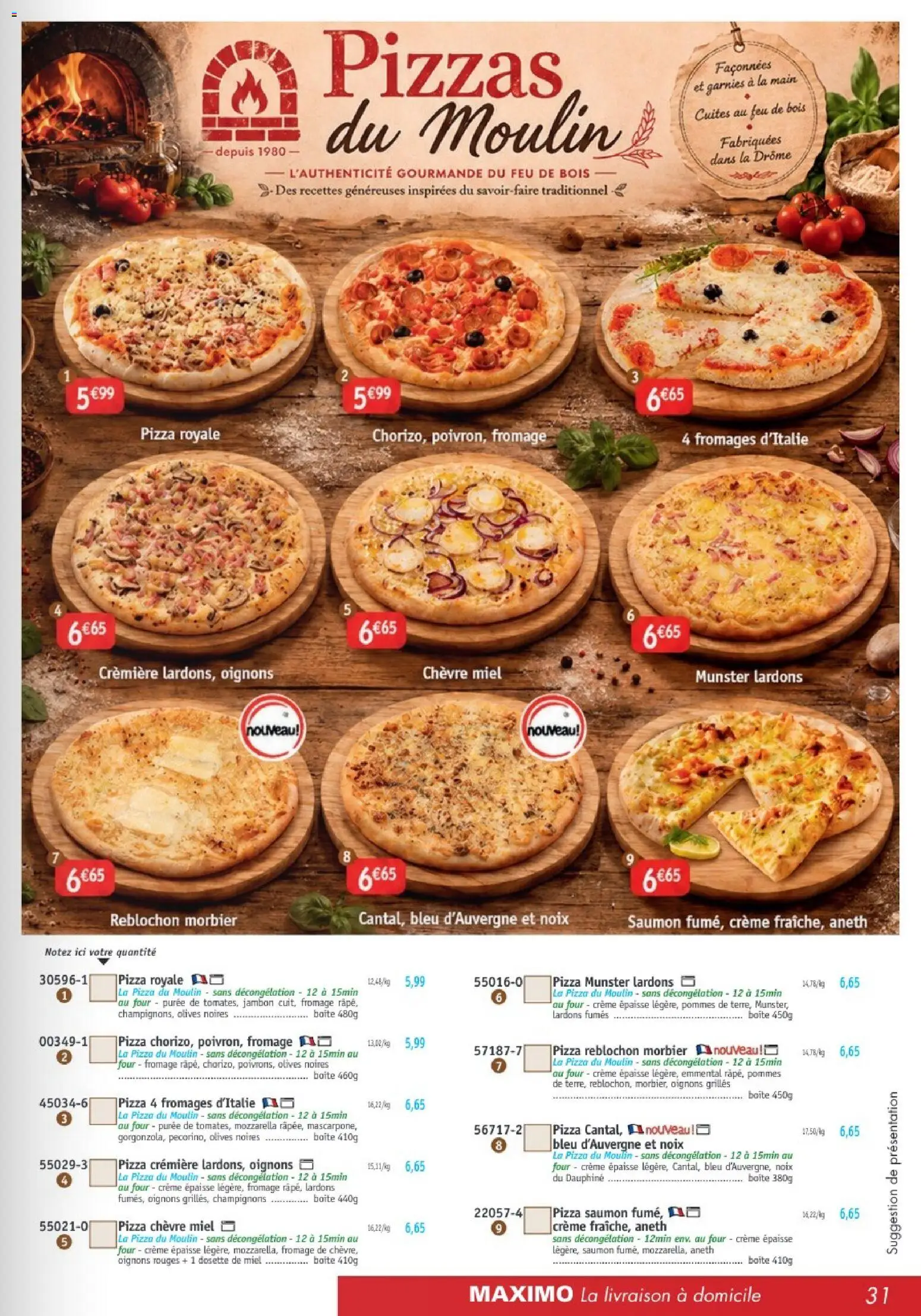 {H1} | Page: 31 | Produits: Aneth, Champignons, Emmental, Crème