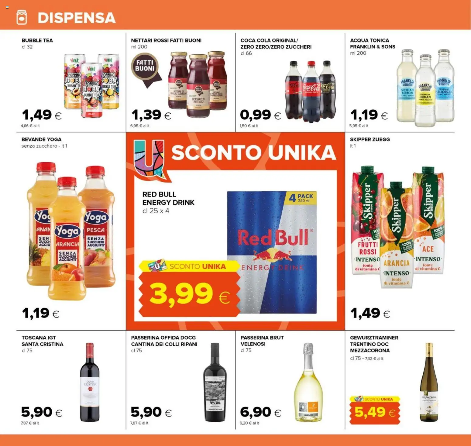 Volantino Oasi del 07.05.2026 | Pagina: 24 | Prodotti: Acqua, Zucchero, Red Bull, Coca Cola