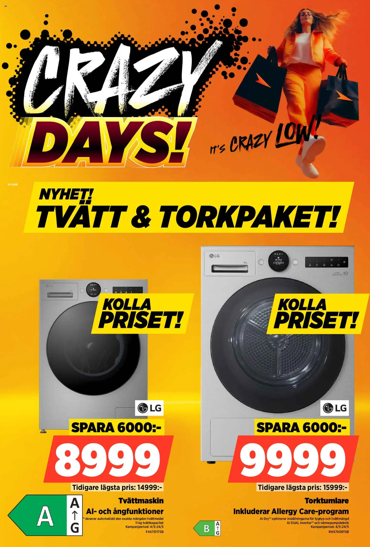 Power reklamblad aktuell från 18.05.2026 | Sida: 45 | Produkter: Tvättmedel, Tvättmaskin, Torktumlare