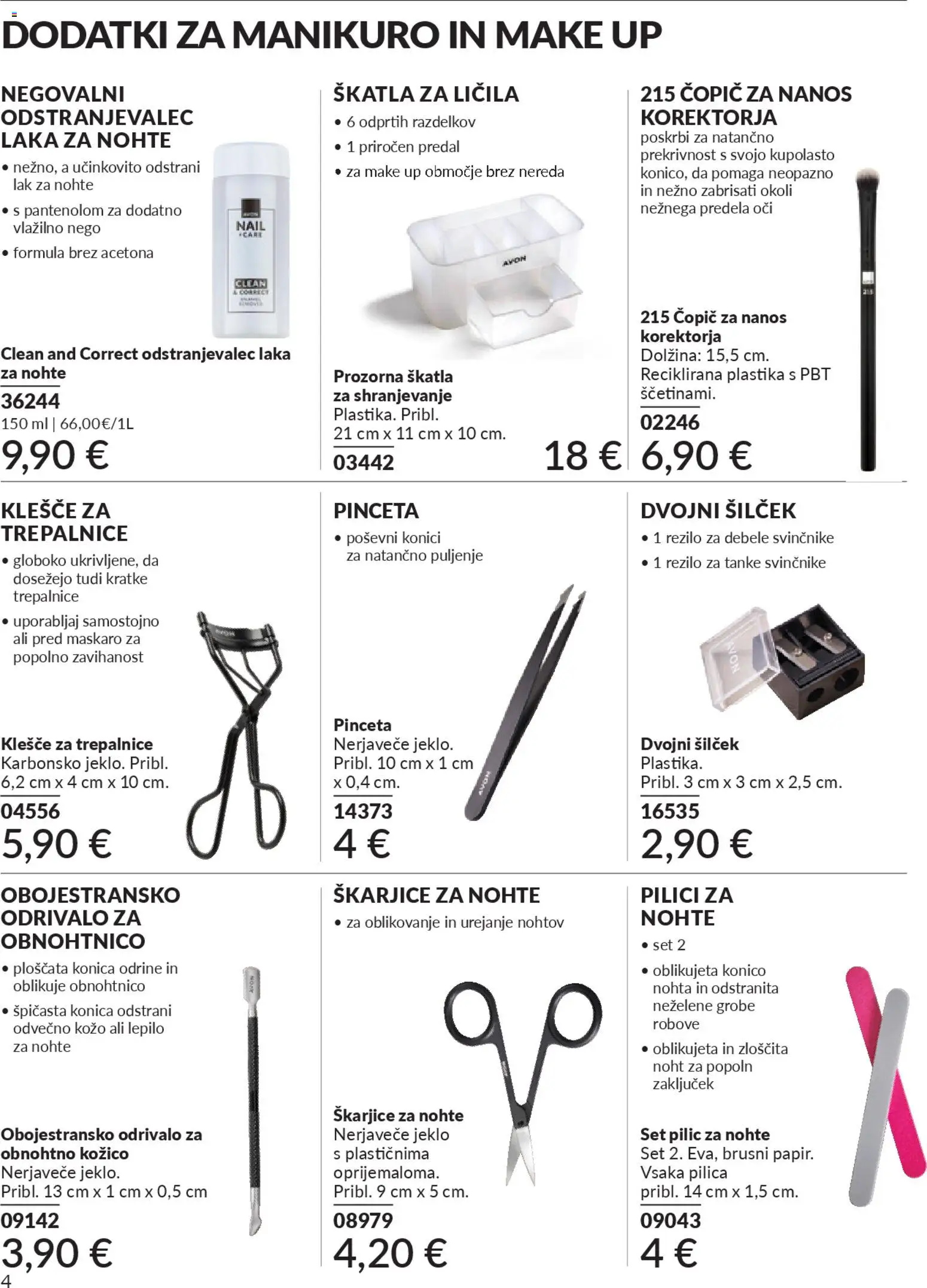 Novi Avon katalog ponudbe – veljaven od 31.03.2026 | Stran: 184 | Izdelki: Silcek, Skatla, Lak za nohte, Lepilo