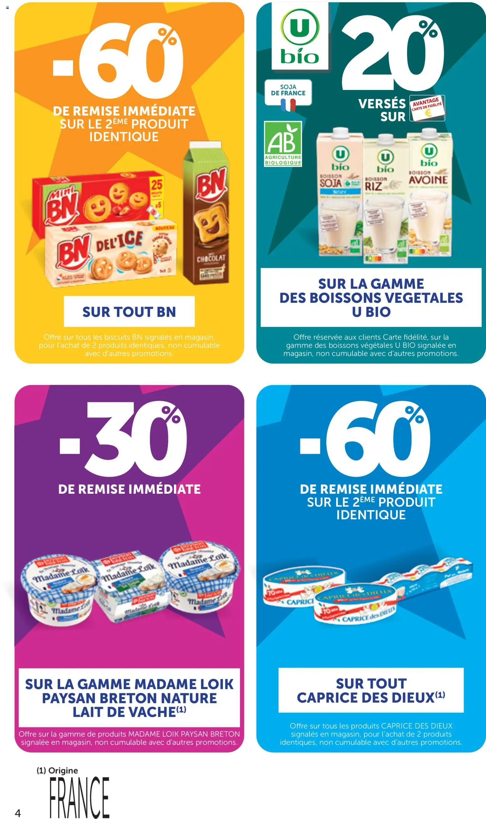 {H1} | Page: 4 | Produits: Boisson, Boissons, Chocolat, Biscuits