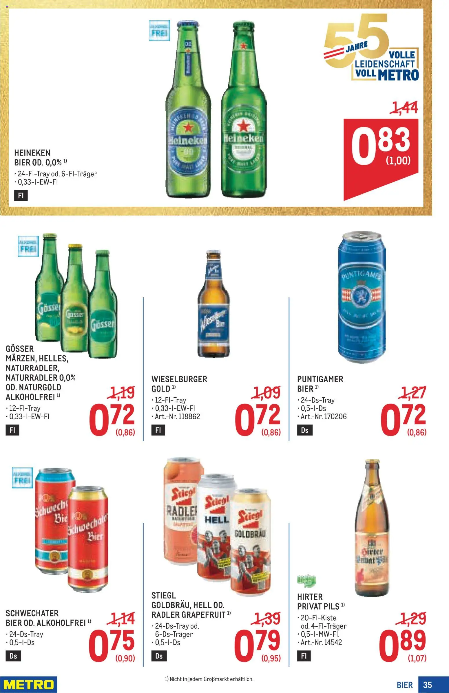 Metro angebote Profi gültig ab 09.07.2026 | Seite: 35 | Produkte: Grapefruit, Bier