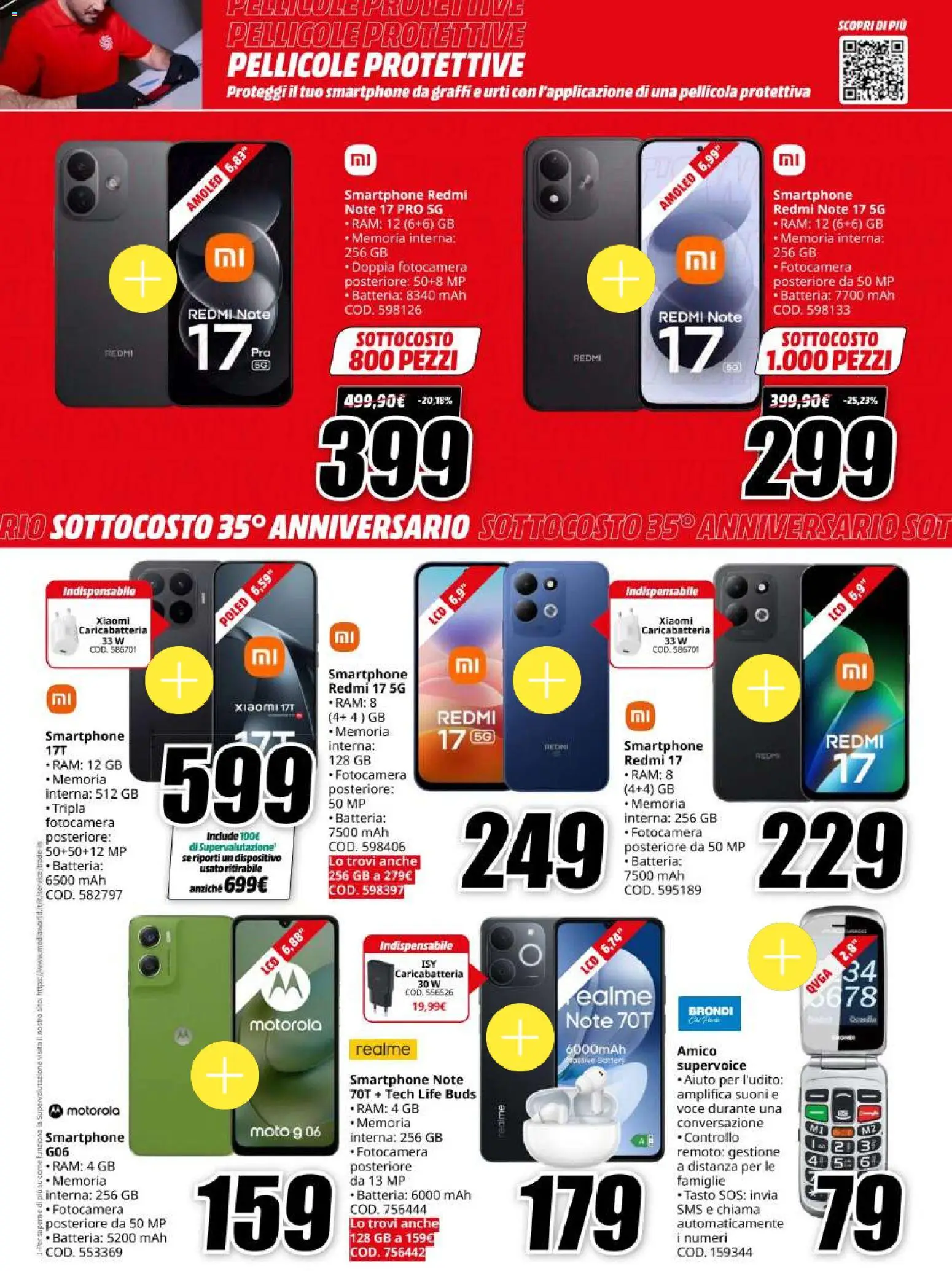 Volantino Media World del 06/10/2026 | Pagina: 8 | Prodotti: Xiaomi, Smartphone, Fotocamera, Batteria