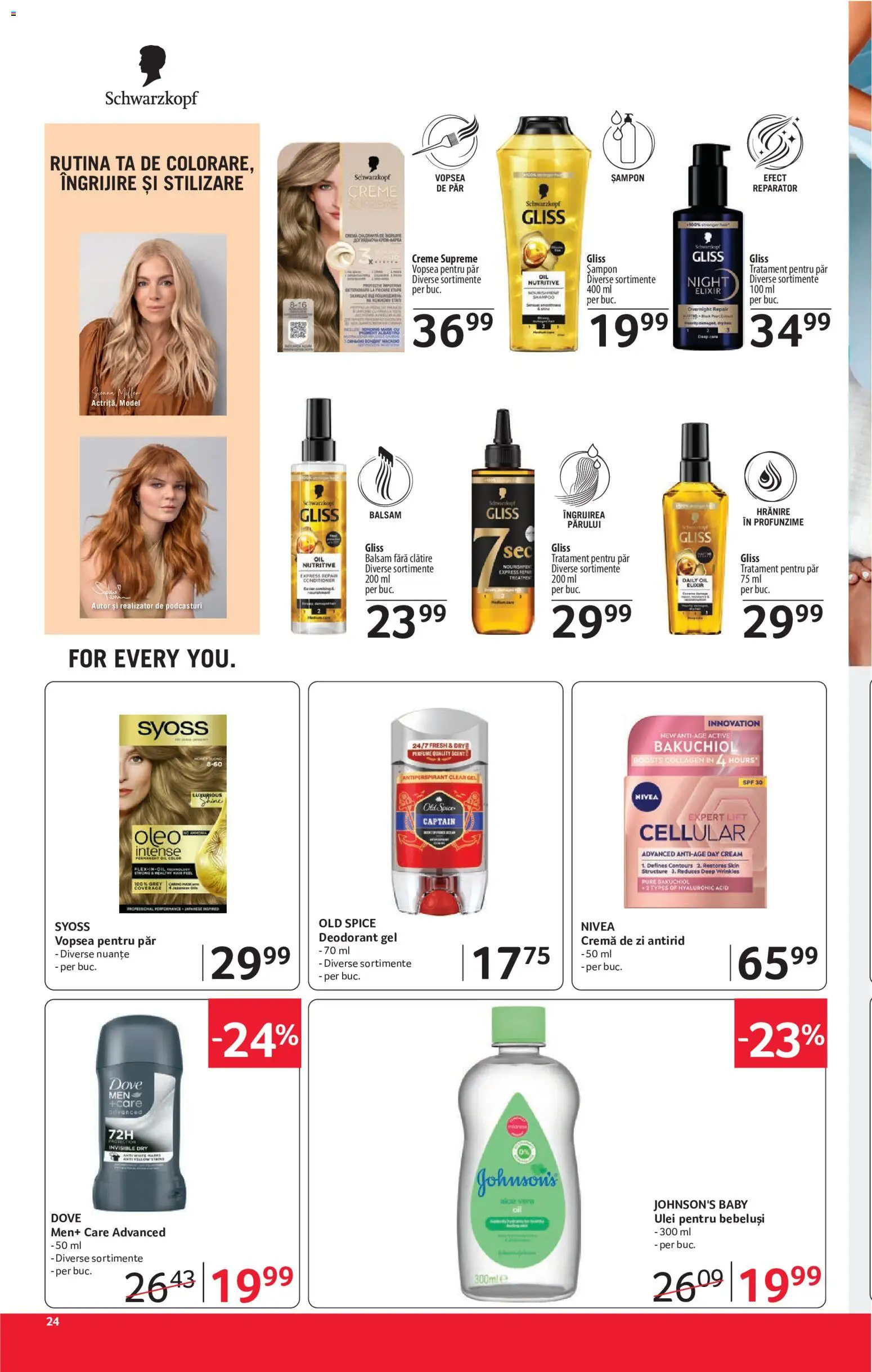 Noul catalog Selgros – valabil de la 15.05.2026 | Pagină: 24 | Produse: Cremă de zi, Aloe vera, Ulei, Antiperspirant