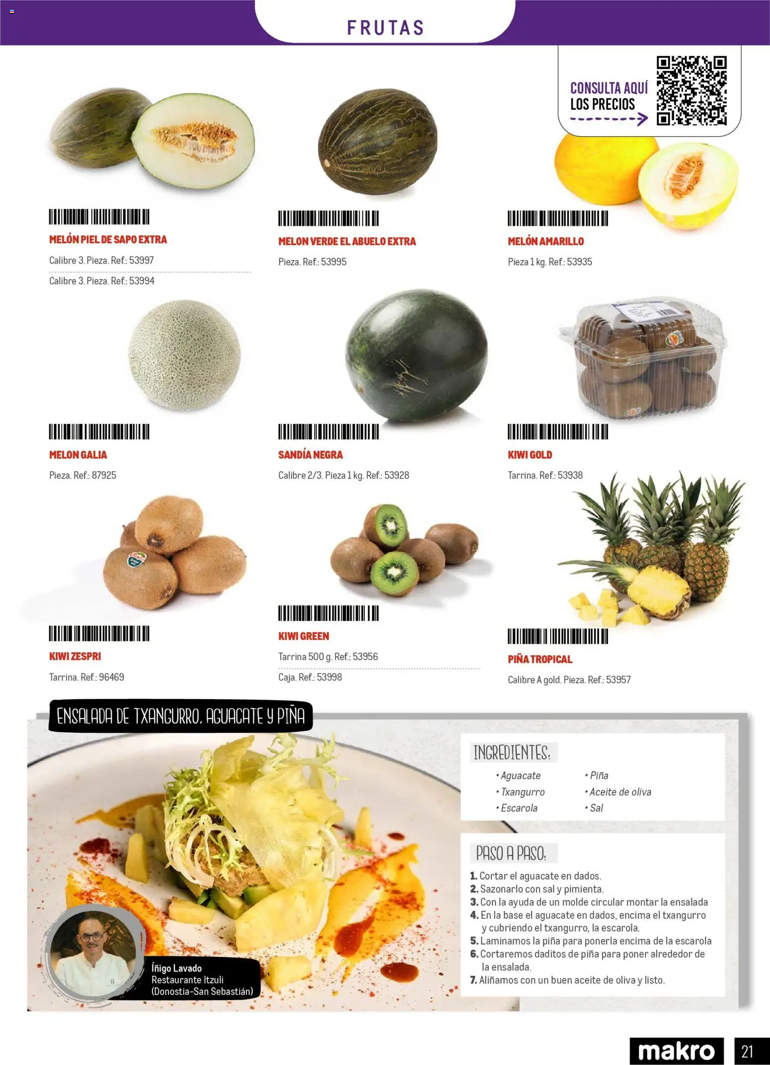 Makro - Especial Frutas y Verduras Canarias │ válido desde el 05.01.2026 | Página: 21 | Productos: Κρεμάστρα, Piña, Aceite de oliva, Ensalada