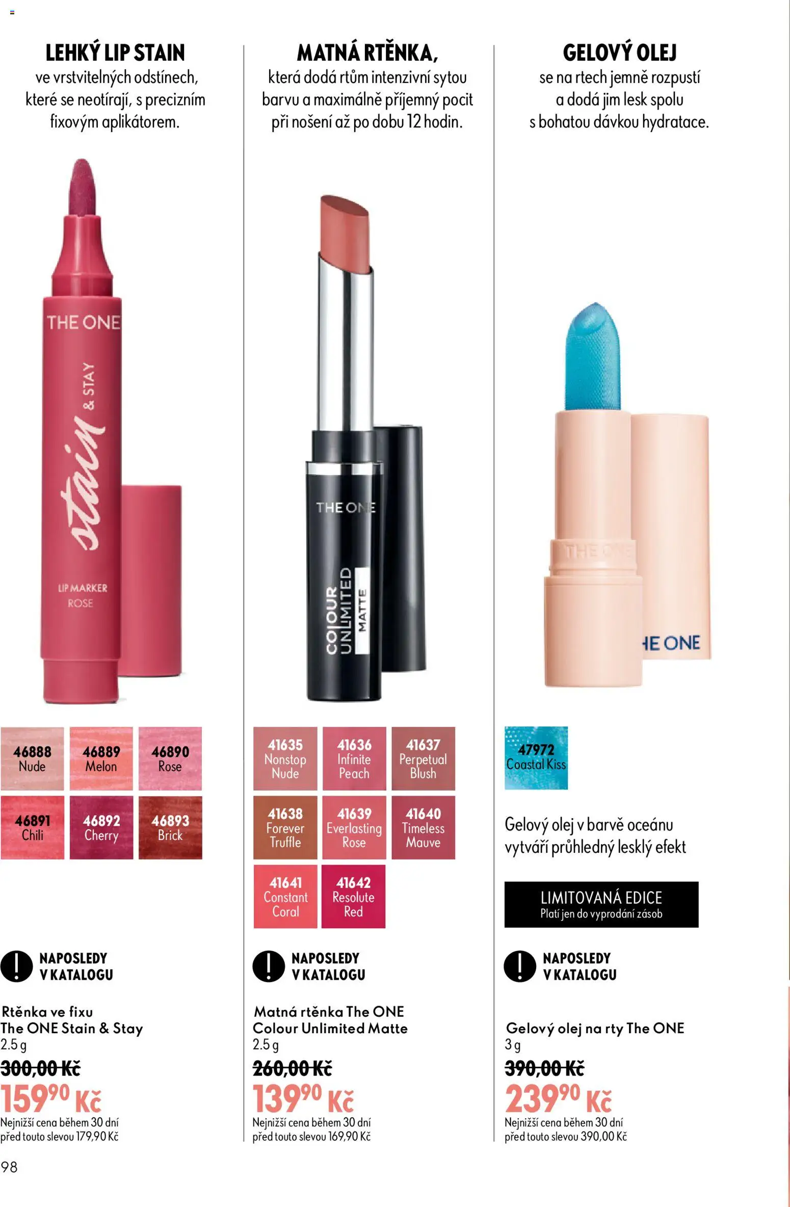Oriflame katalog č. 13/2026 od 09.09.2026 | Strana: 98 | Produkty: Olej, Rtěnka