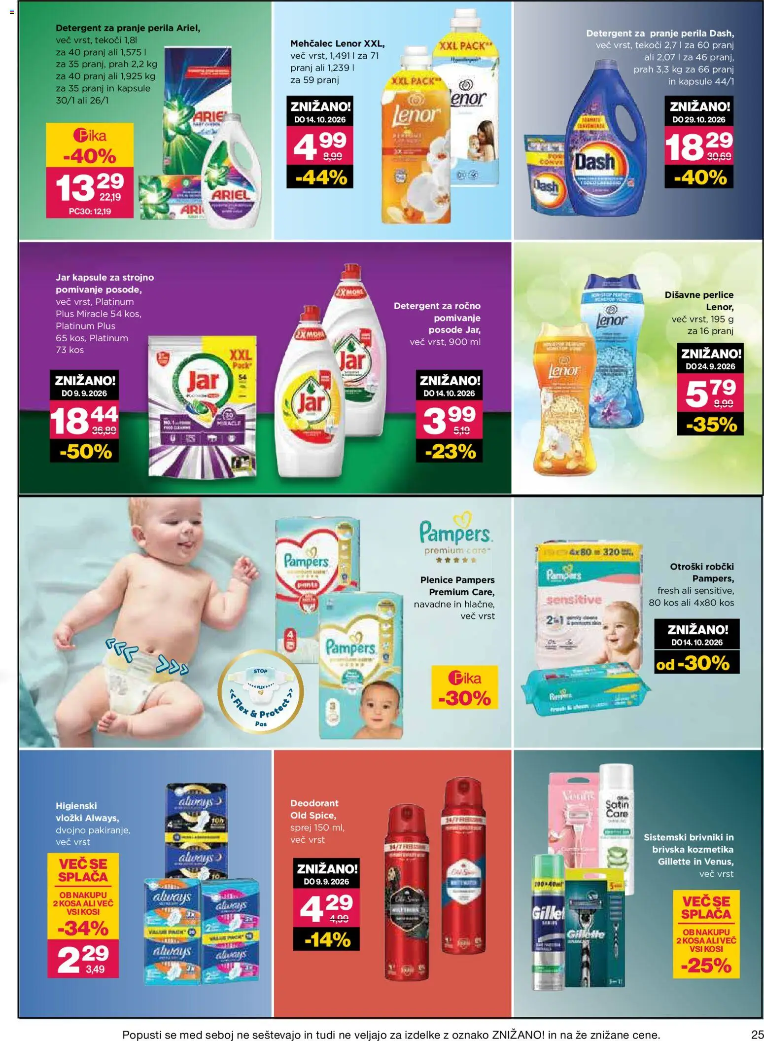 Novi Mercator katalog ponudbe – veljaven od 13.08.2026 | Stran: 25 | Izdelki: Higienski vložki, Med, Kos, Deodorant