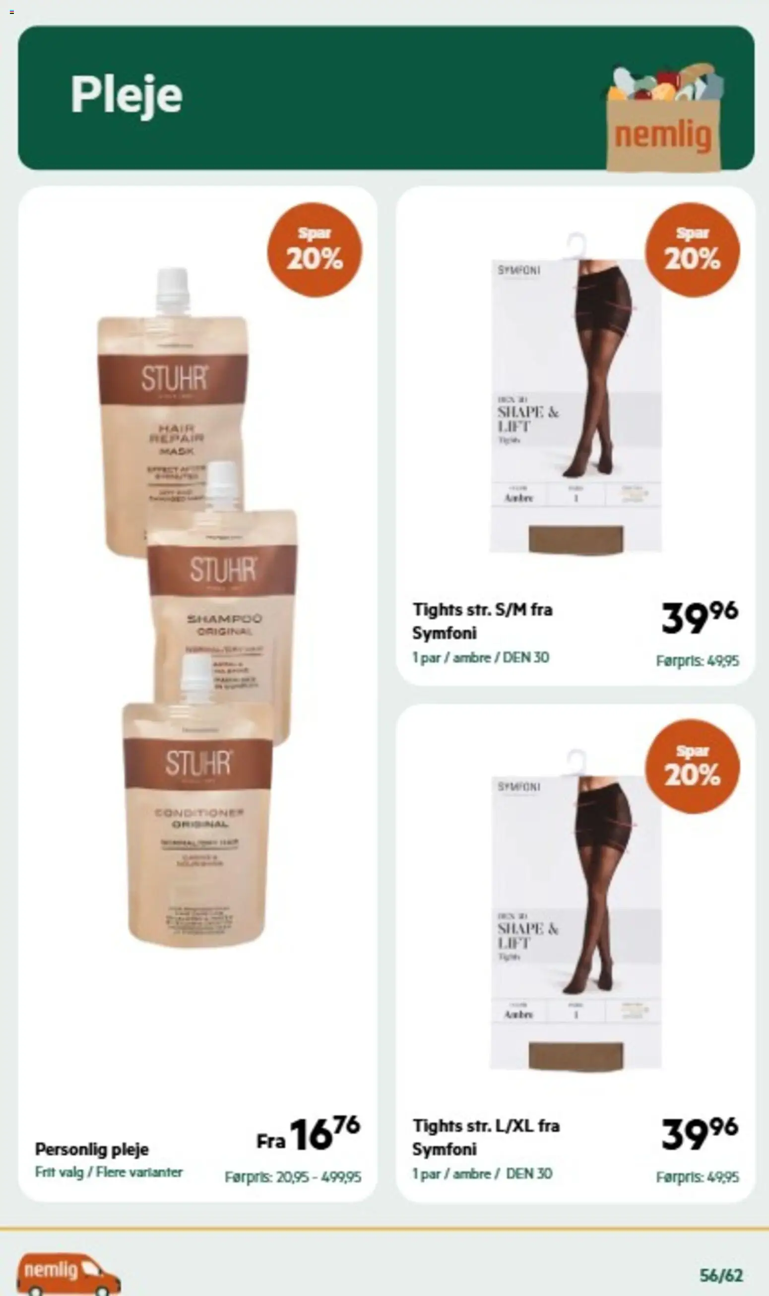 Nemlig tilbudsavis – gyldig fra 30/09/2026 | Side: 56 | Produkter: Shampoo, Tights