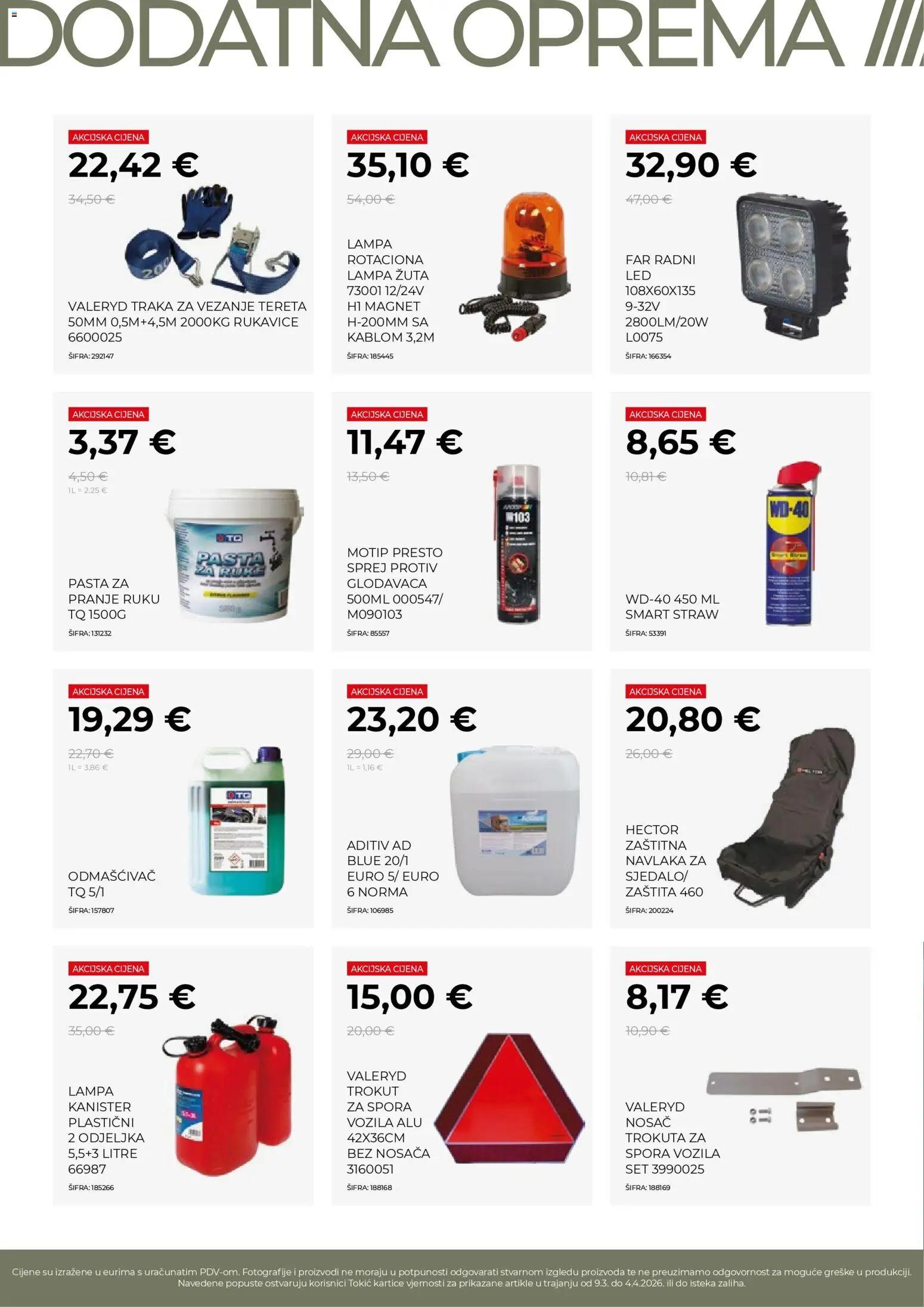 Tokić katalog | vrijedi od 09.03.2026 | Stranica: 6 | Proizvodi: Kanister, Rukavice, Pasta