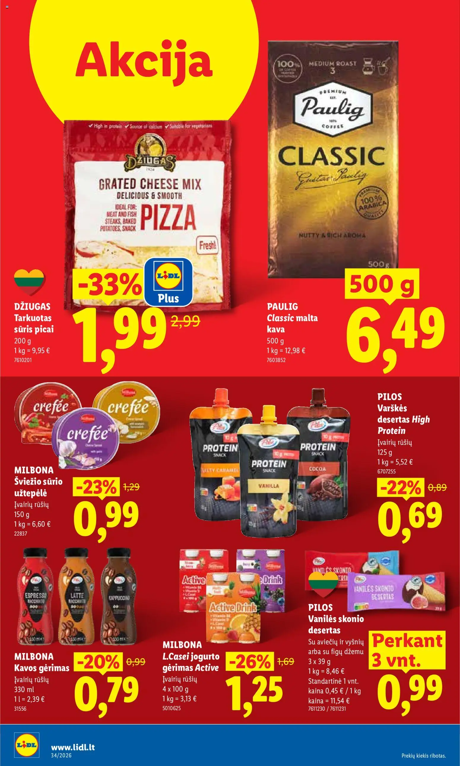 LIDL akcijos nuo 2026.08.17 | Puslapis: 8 | Prekių: Užtepėlė, Sūris, Kava