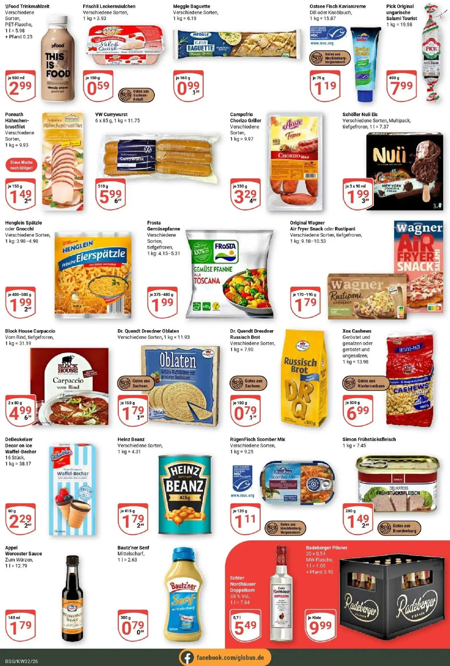 Globus Prospekt Braunschweig (ab 03.08.2026) » Angebote online | Seite: 3 | Produkte: Hahnchen, Baguette, Fisch, Salami