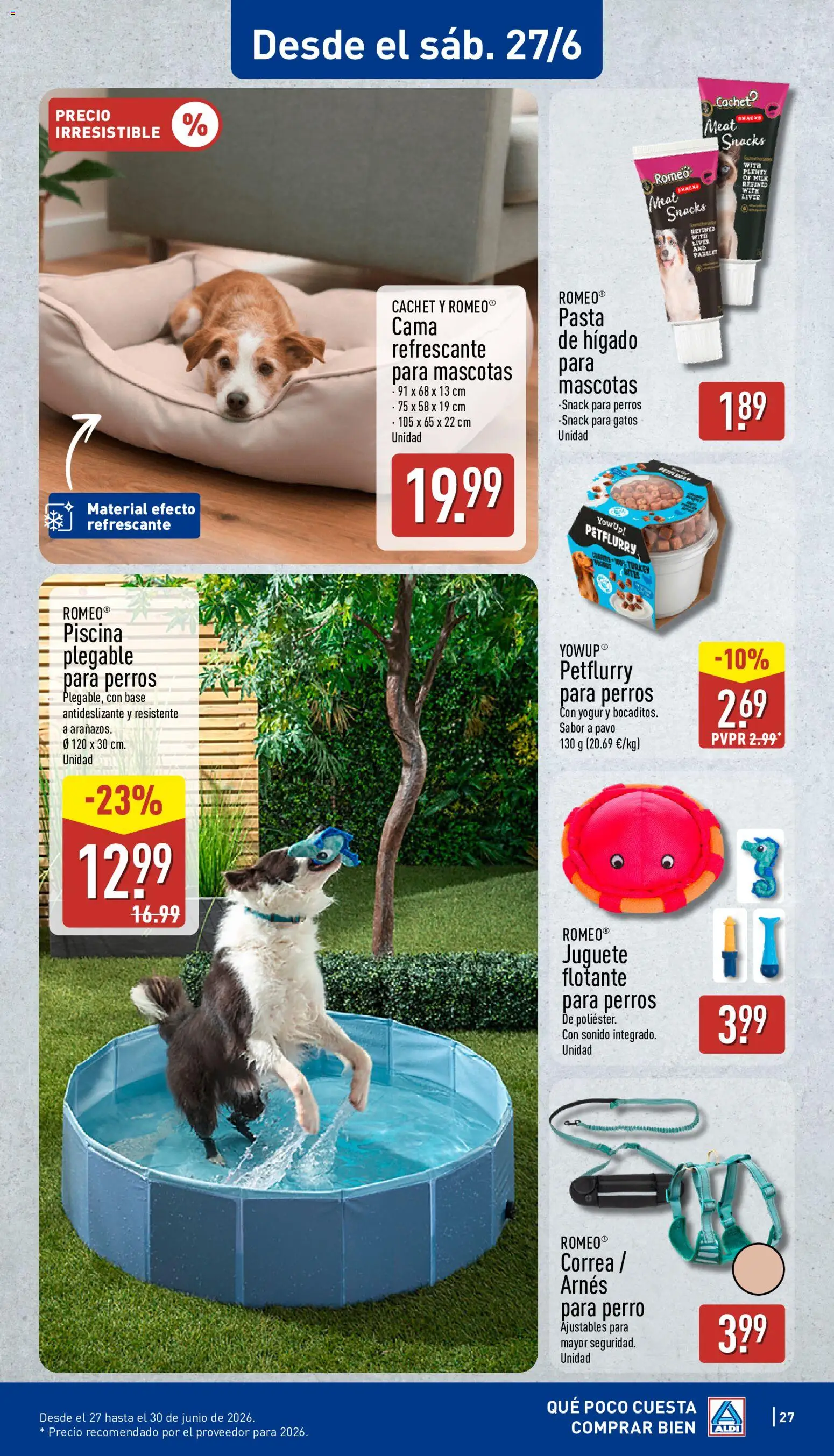 Aldi folleto Península │ válido desde el 22.06.2026 | Página: 27 | Productos: Yogur, Pasta, Cama