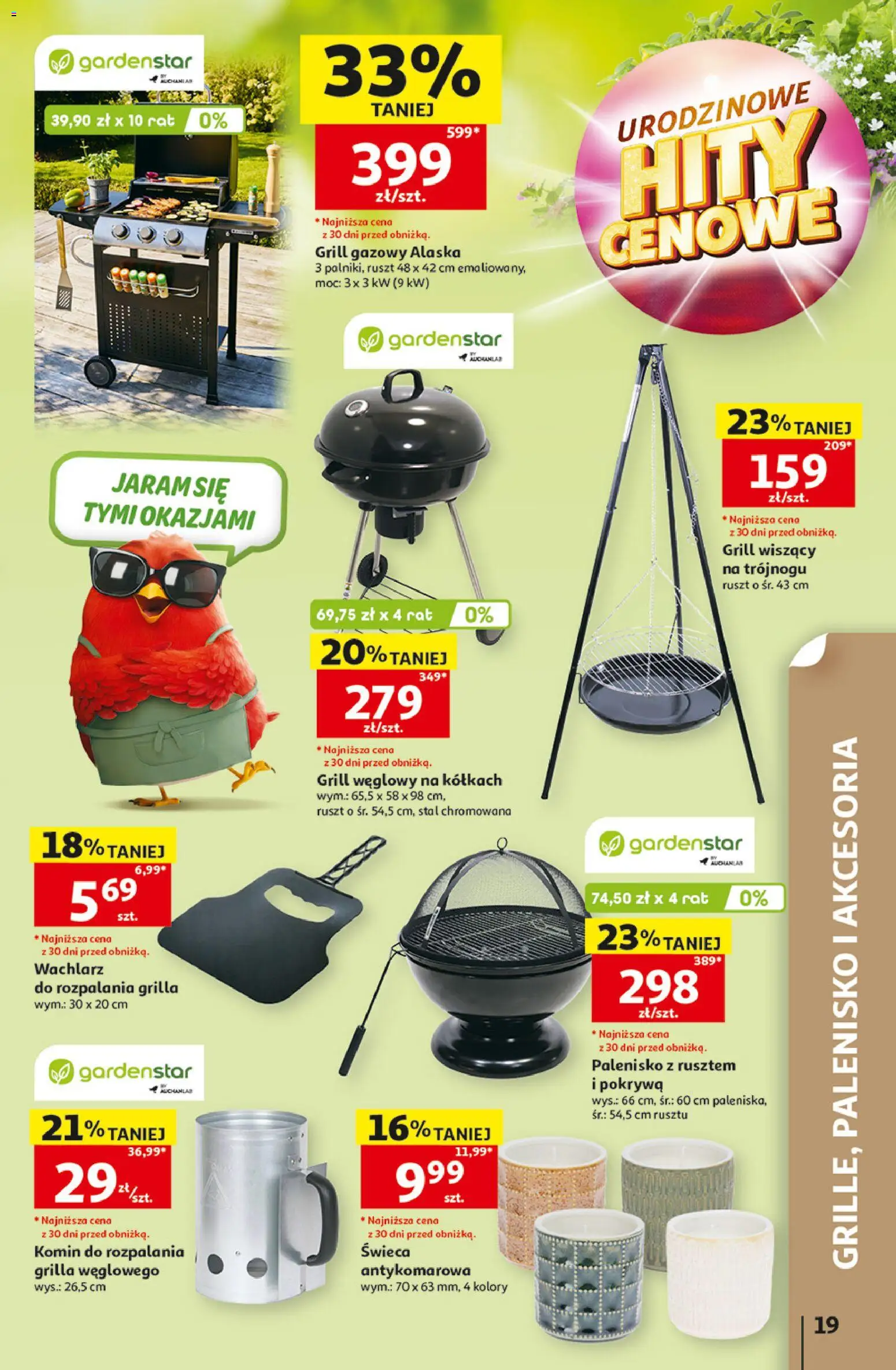 Auchan gazetka - 30 Lat Hipermarket od 07.05.2026 | Strona: 19 | Produkty: Grill, Grill gazowy, Ruszt