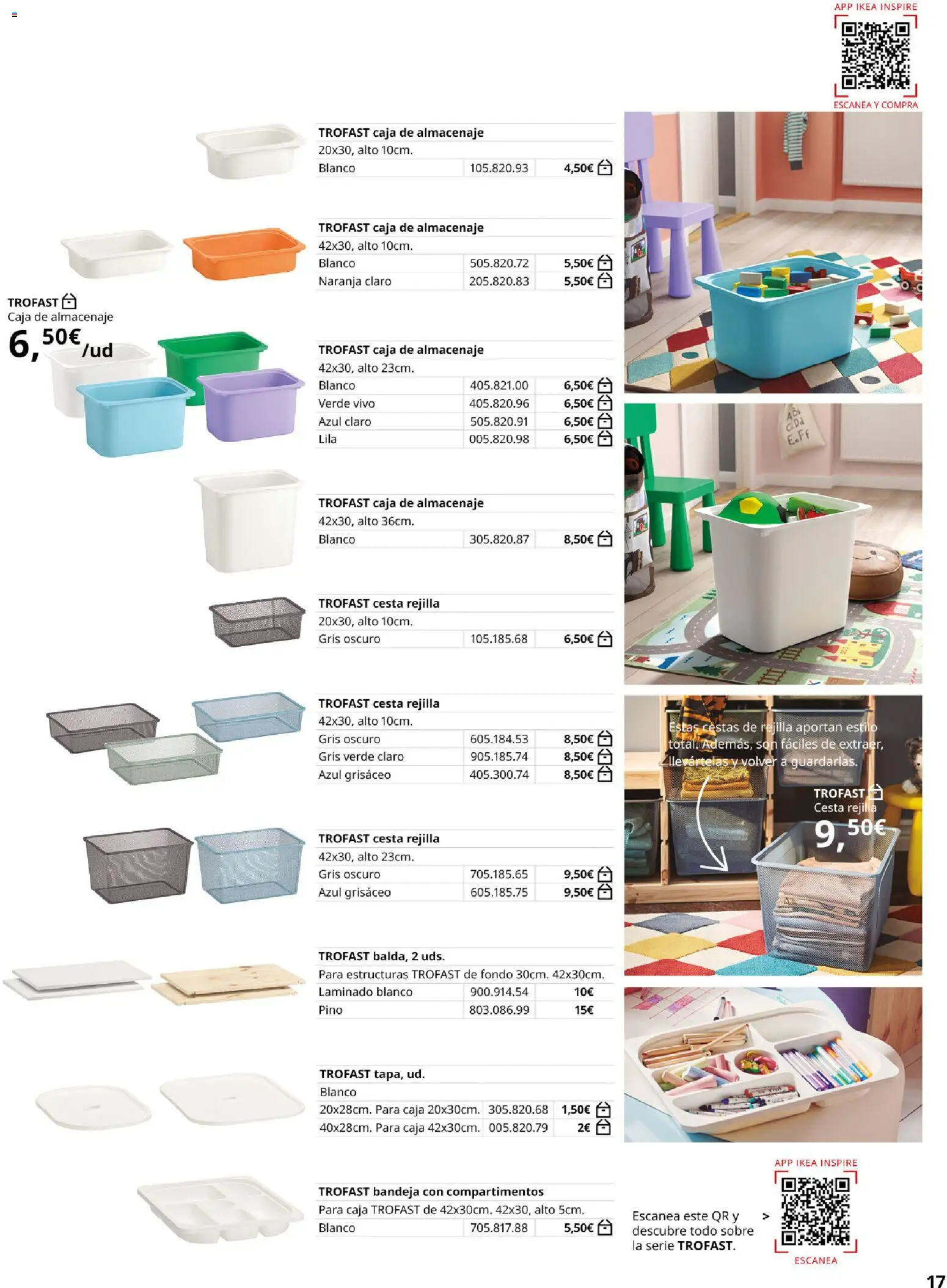 Catálogo IKEA Almacenaje infantil │ válido desde el 01/02/2026 | Página: 17 | Productos: Almacenaje, Bandeja, Caja, Cesta