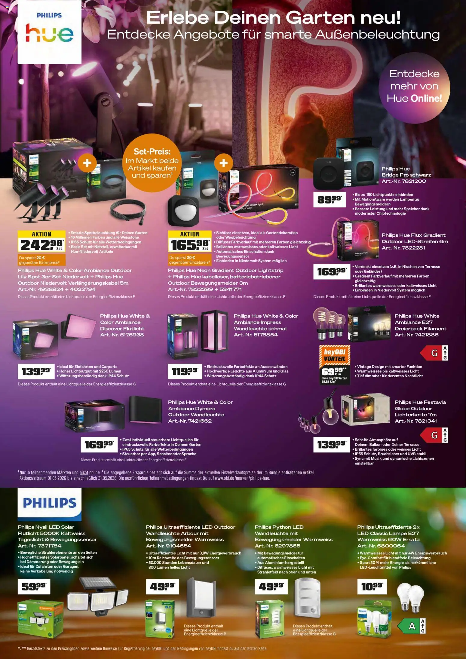 Obi Aktueller Prospekt – gültig ab 01.05.2026 | Seite: 9 | Produkte: Lampe, Nachtlicht, Wegbeleuchtung, Wandleuchte
