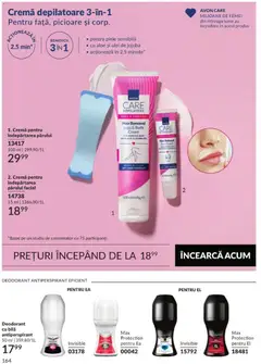 Ofertele Avon valabile de la 01.09.2026 | Pagină: 164 | Produse: Ulei, Deodorant, Antiperspirant, Cremă depilatoare