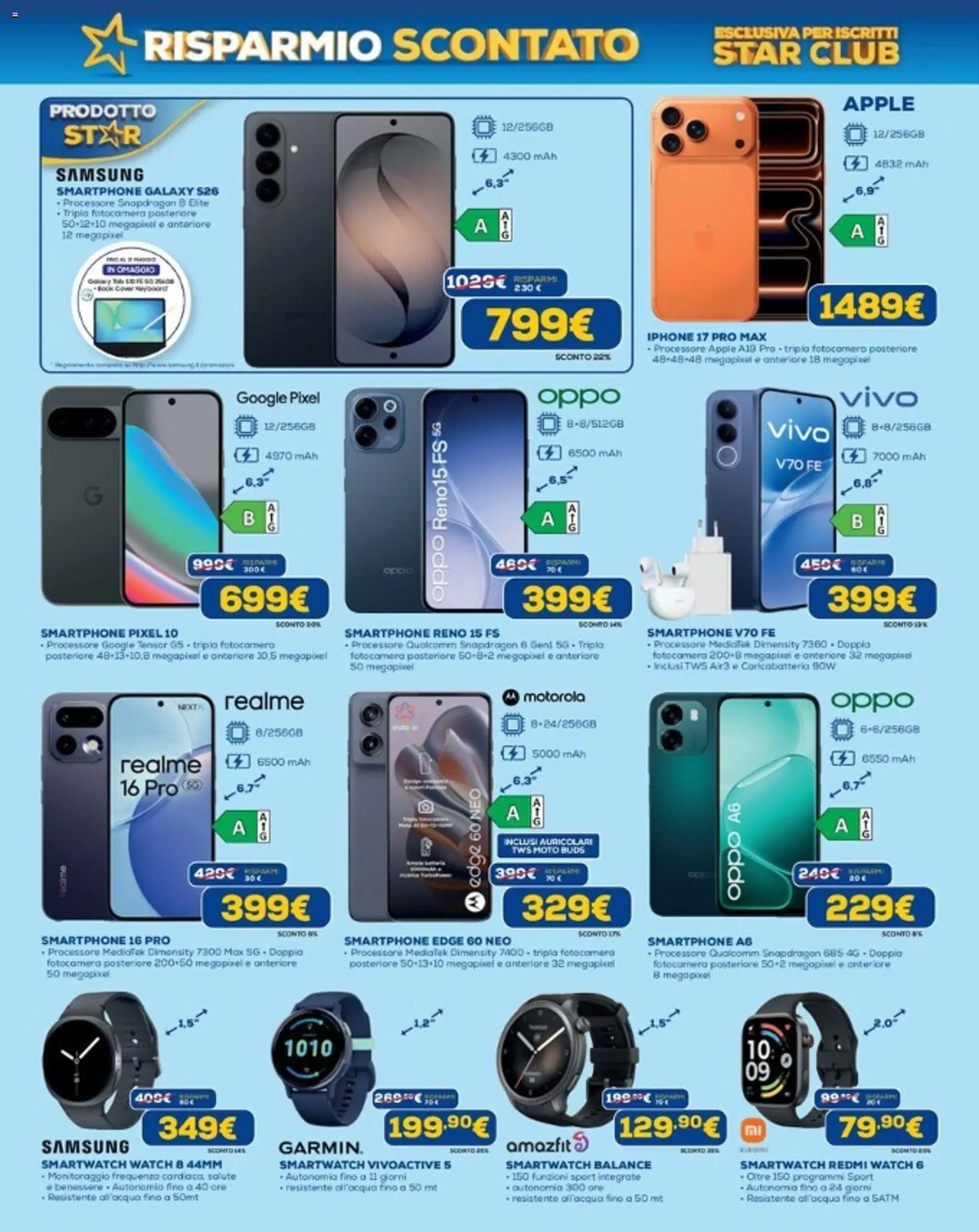 Volantino Euronics del 21.05.2026 | Pagina: 10 | Prodotti: Iphone, Smartphone, Smartwatch, Samsung