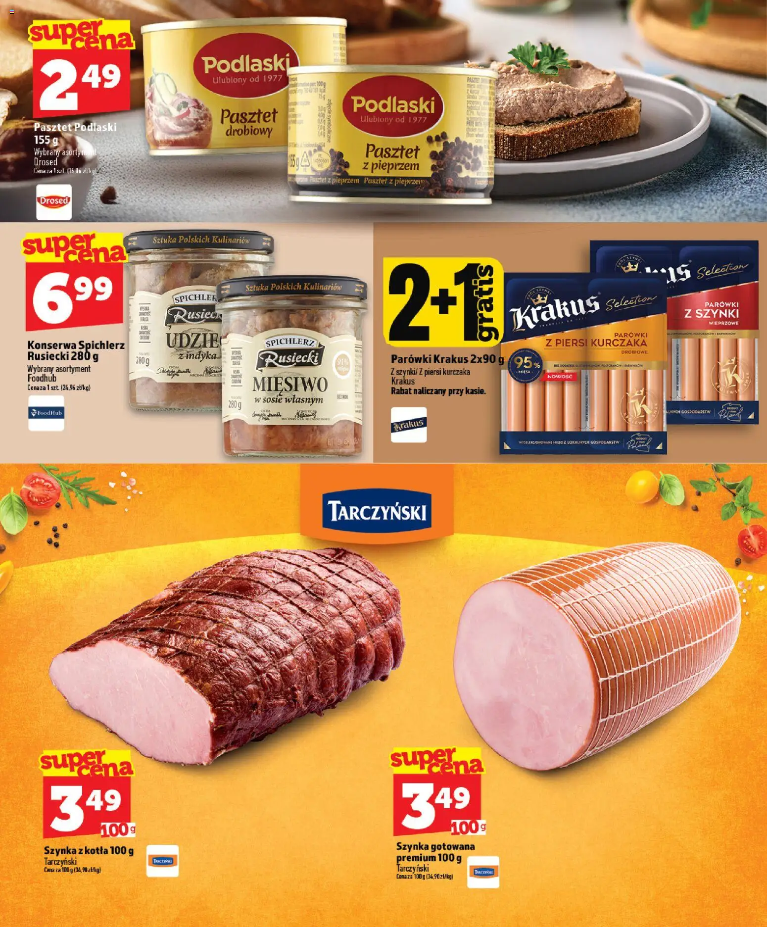 Topaz gazetka - Express od 15.10.2026 | Strona: 4 | Produkty: Parówki z szynki, Pasztet, Parówki, Szynka gotowana