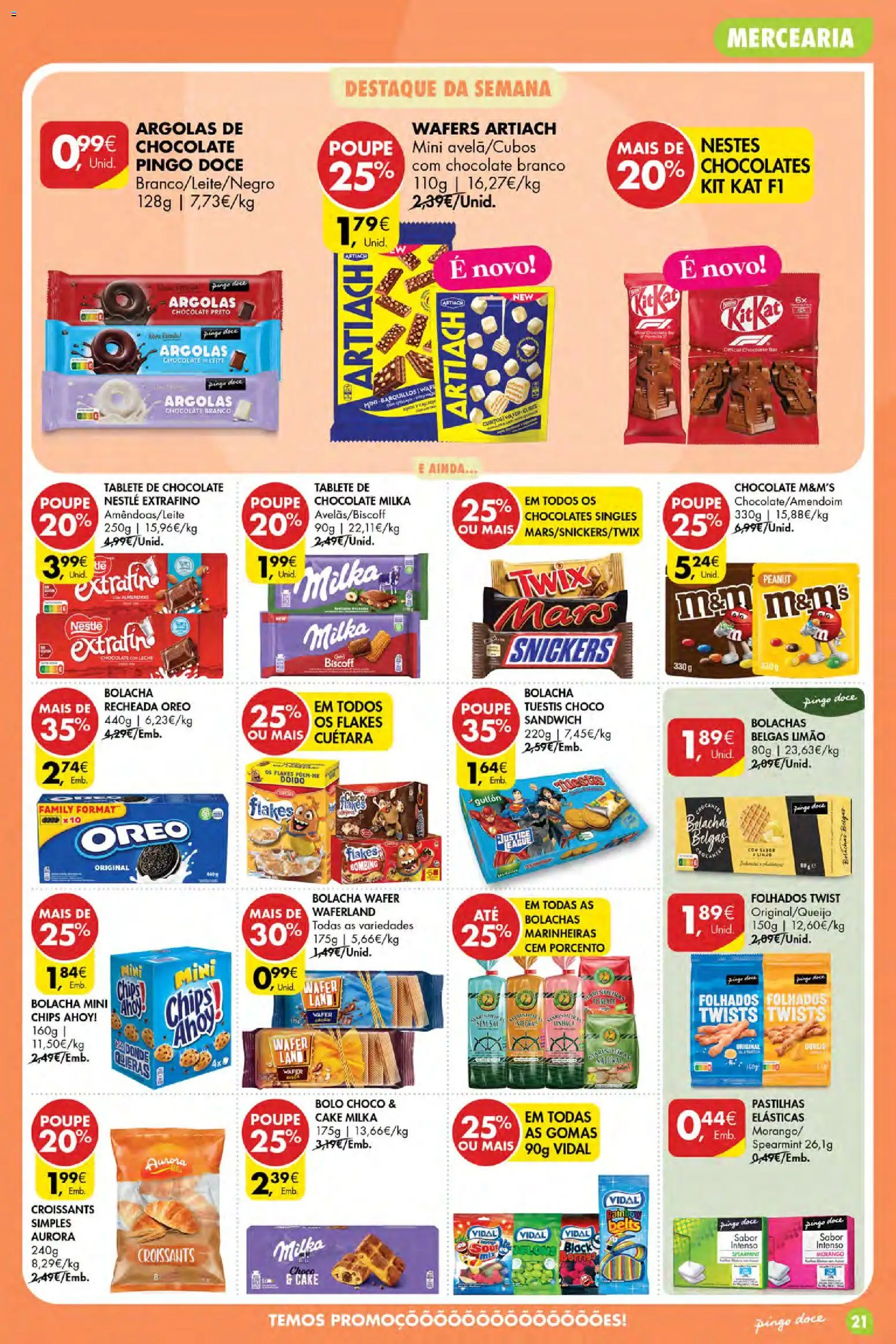 Pingo Doce Poupe Esta Semana Açores │ válido de 09/07/2026 | Página: 21 | Produtos: Leite, Nestlé, Chocolate, Gomas