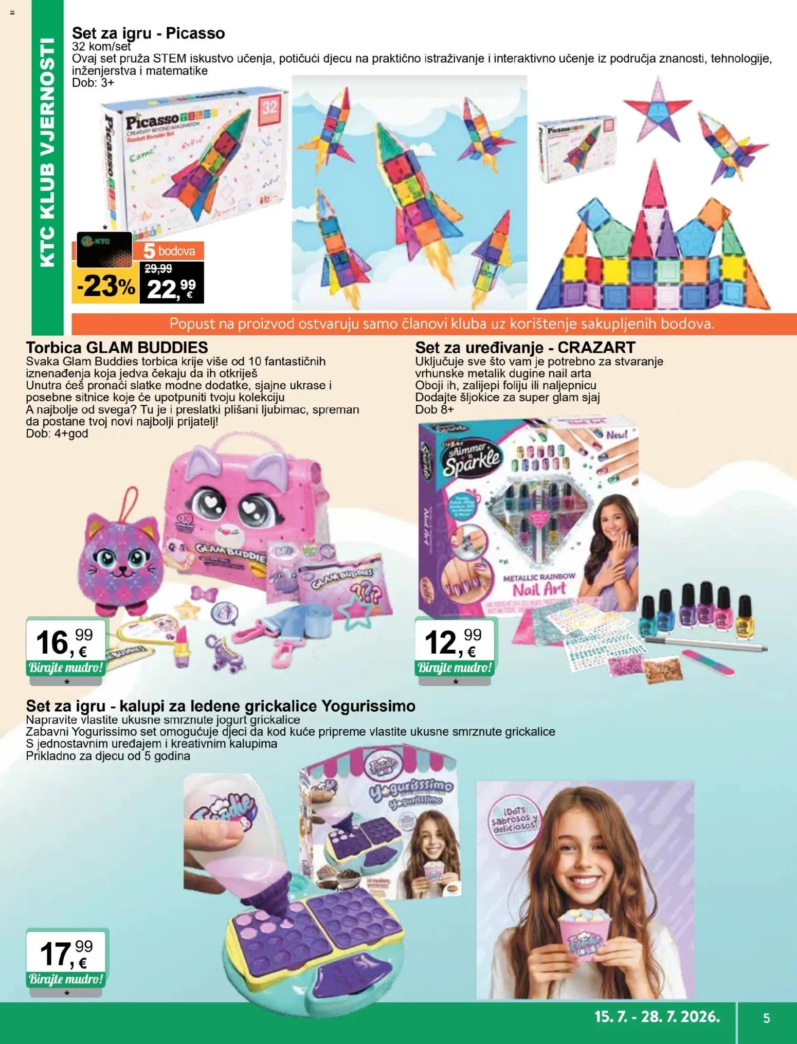 KTC katalog | vrijedi od 15.07.2026 | Stranica: 5 | Proizvodi: Jogurt, Torbica, Kalupi