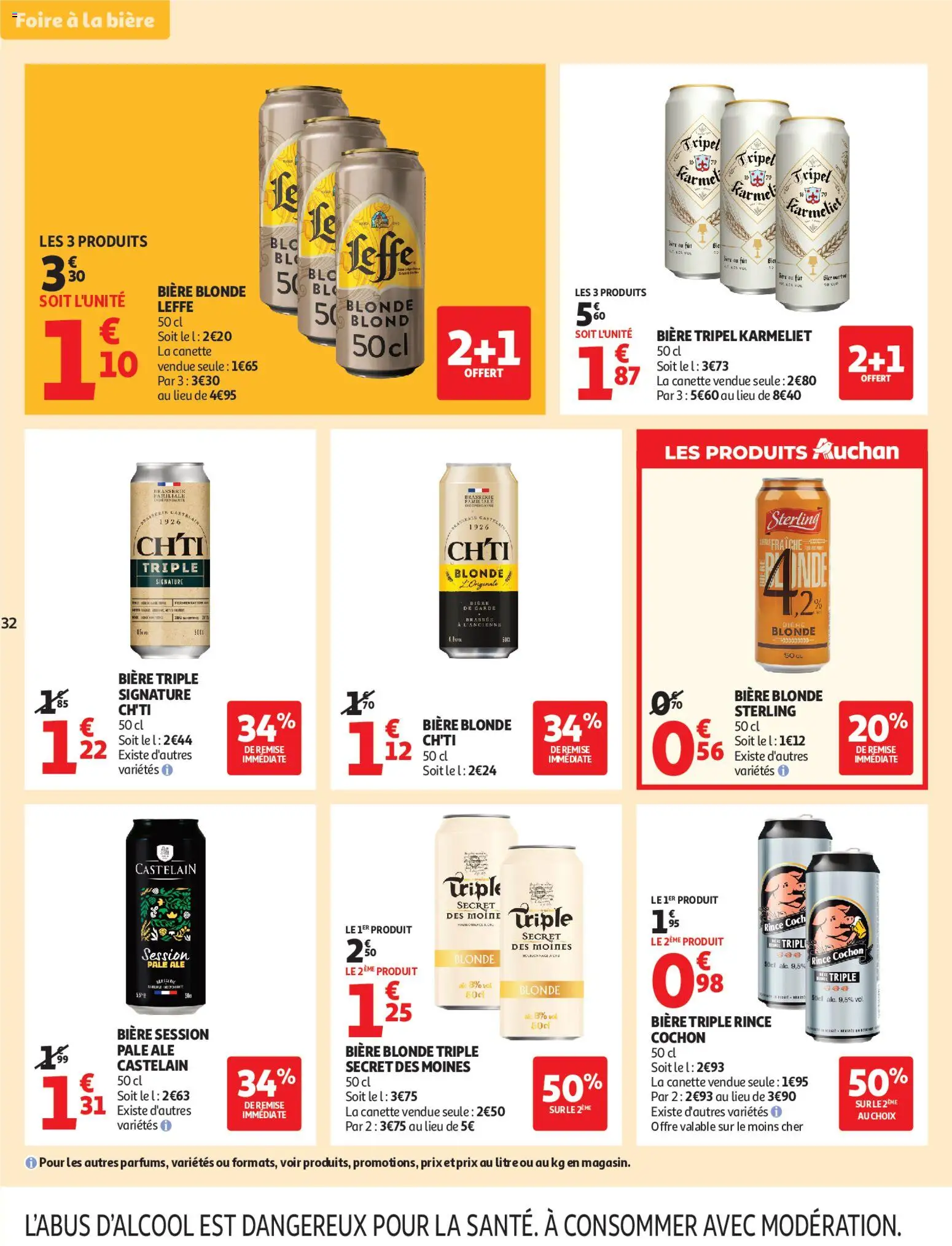 {H1} | Page: 33 | Produits: Bière blonde, Bière