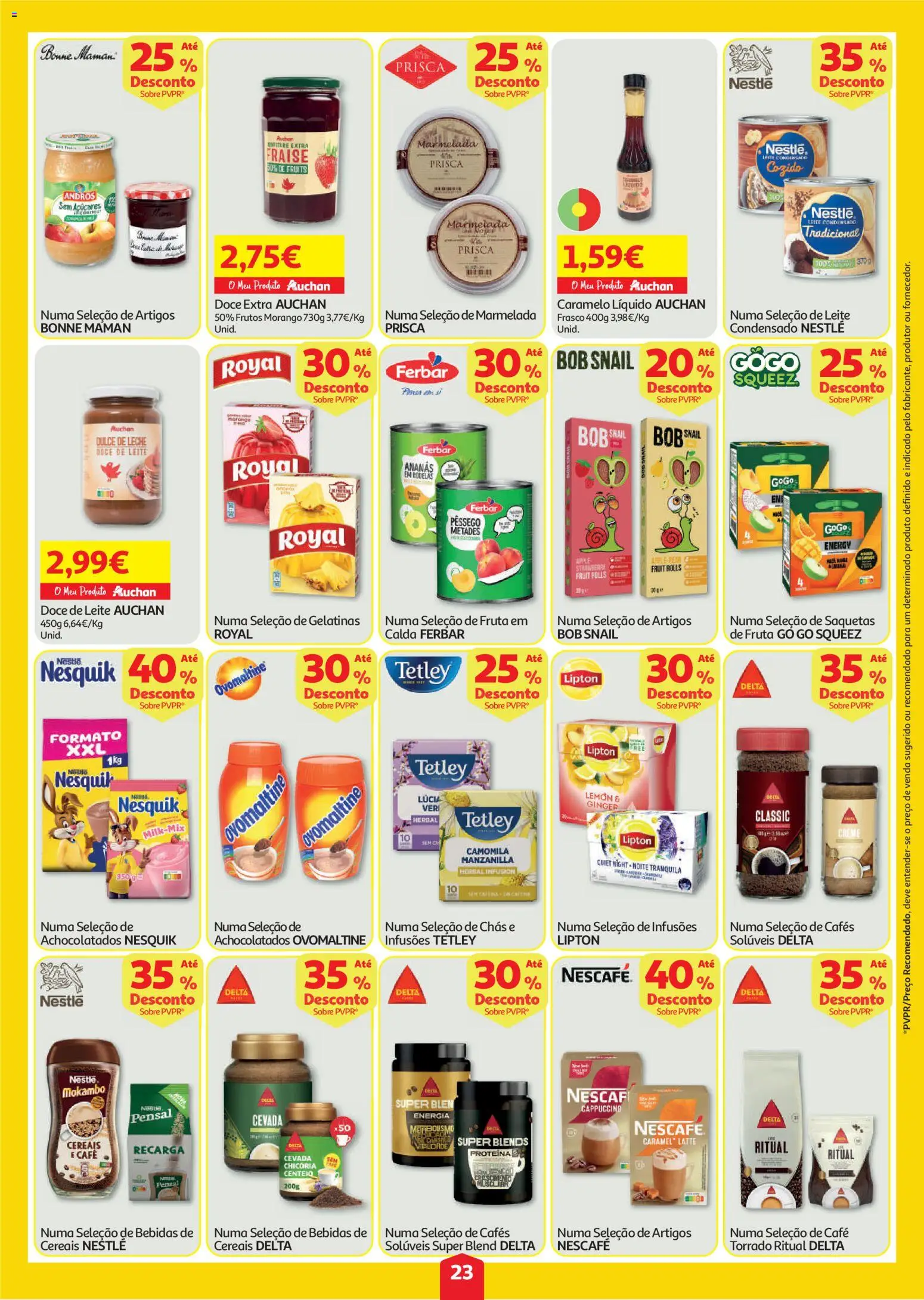 Auchan folheto │ válido de 30/07/2026 | Página: 23 | Produtos: Leite condensado, Chás, Nestlé, Creme